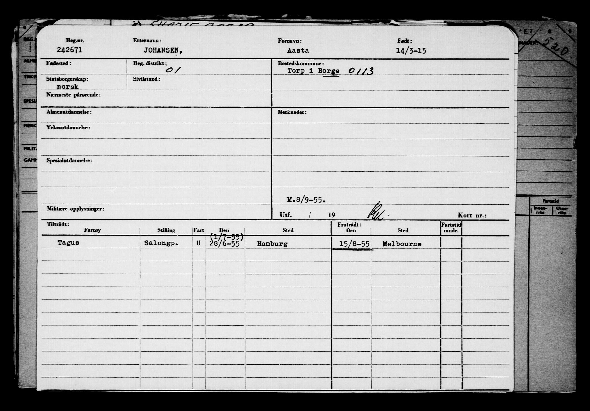 Direktoratet for sjømenn, AV/RA-S-3545/G/Gb/L0128: Hovedkort, 1915, p. 257