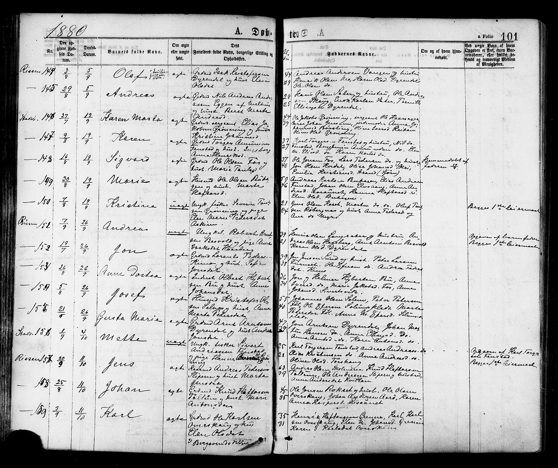 Ministerialprotokoller, klokkerbøker og fødselsregistre - Sør-Trøndelag, AV/SAT-A-1456/646/L0613: Parish register (official) no. 646A11, 1870-1884, p. 101