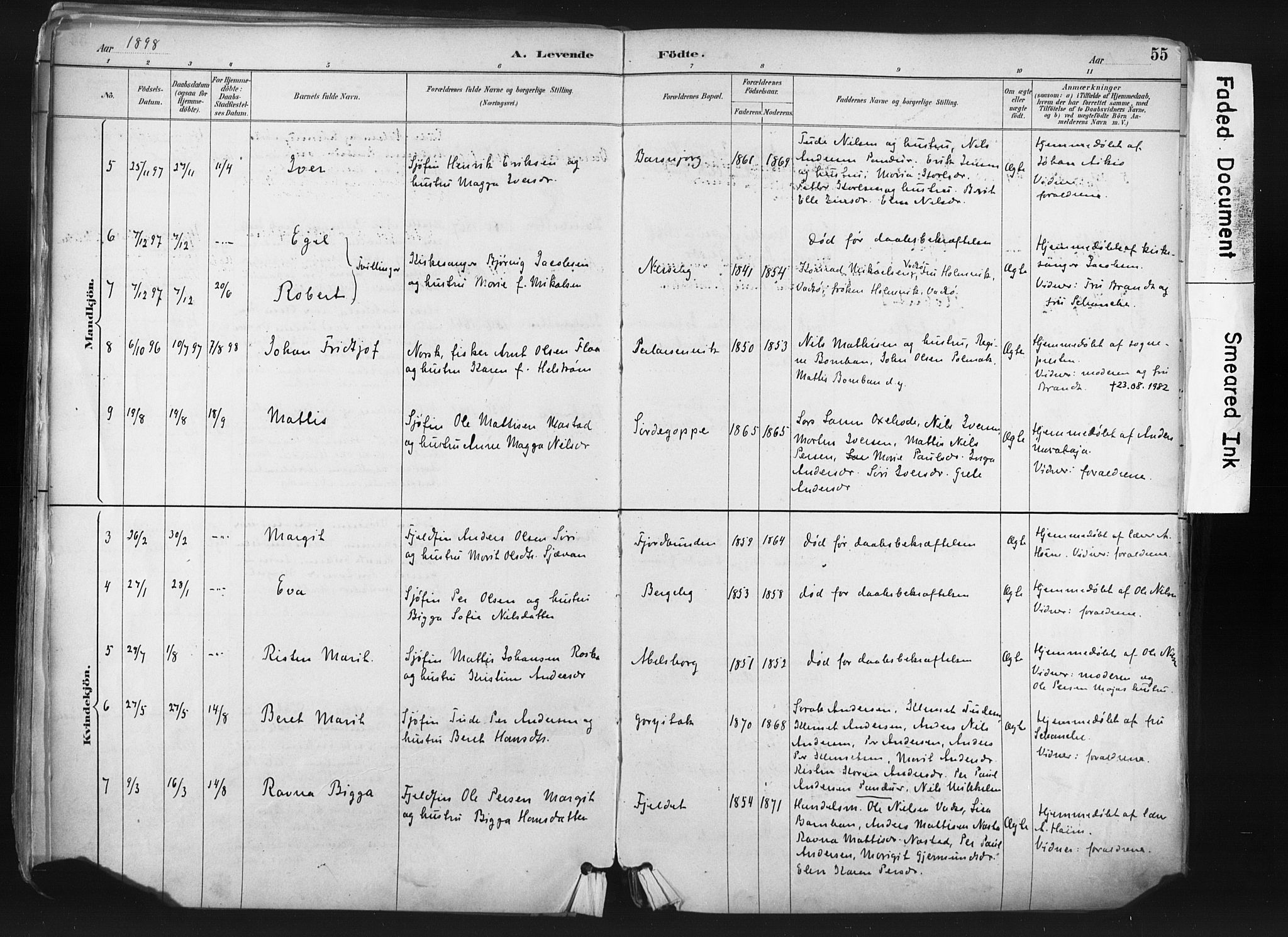 Nesseby sokneprestkontor, AV/SATØ-S-1330/H/Ha/L0006kirke: Parish register (official) no. 6, 1885-1985, p. 55