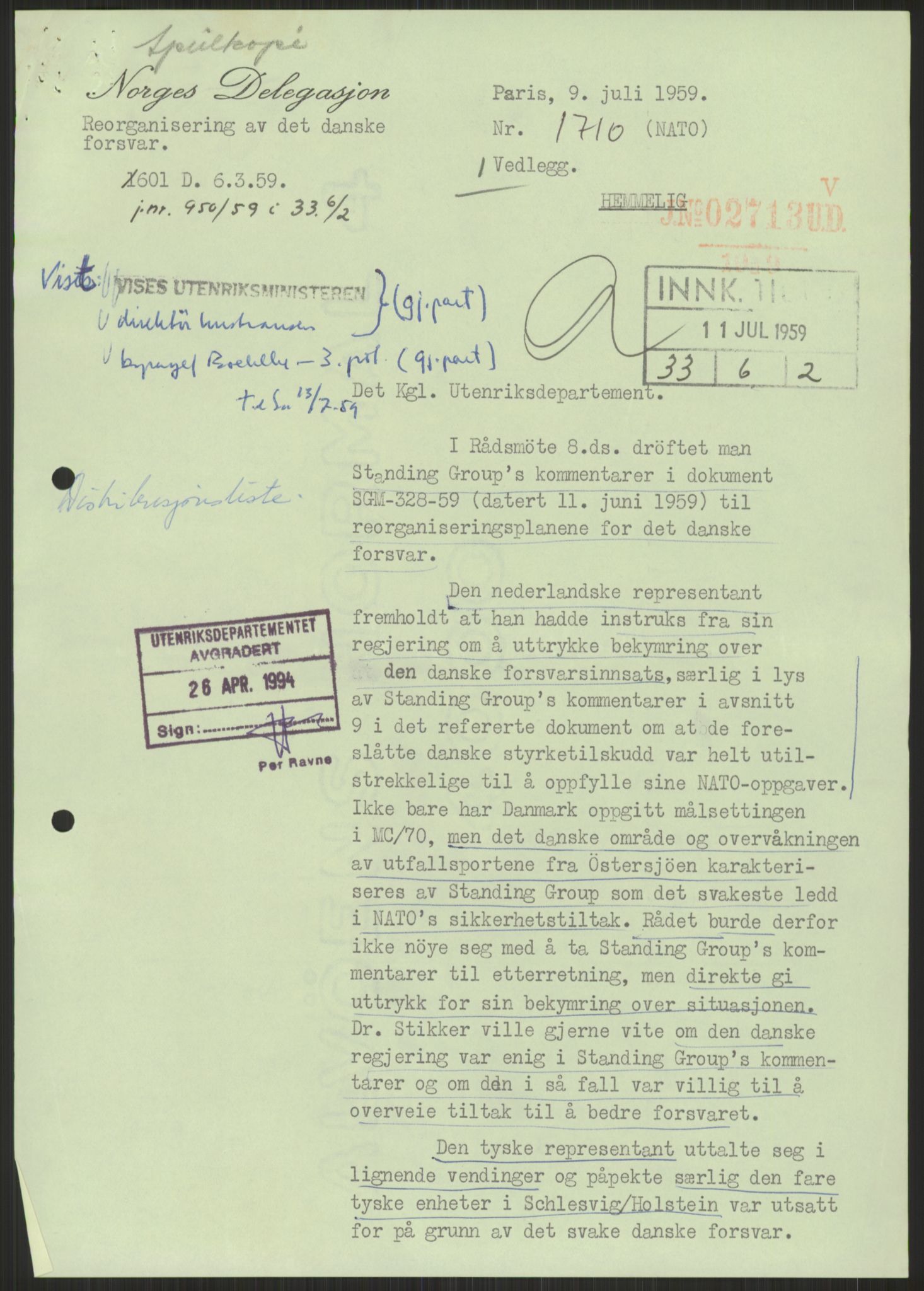 Utenriksdepartementet, RA/S-2259, 1951-1959, p. 23