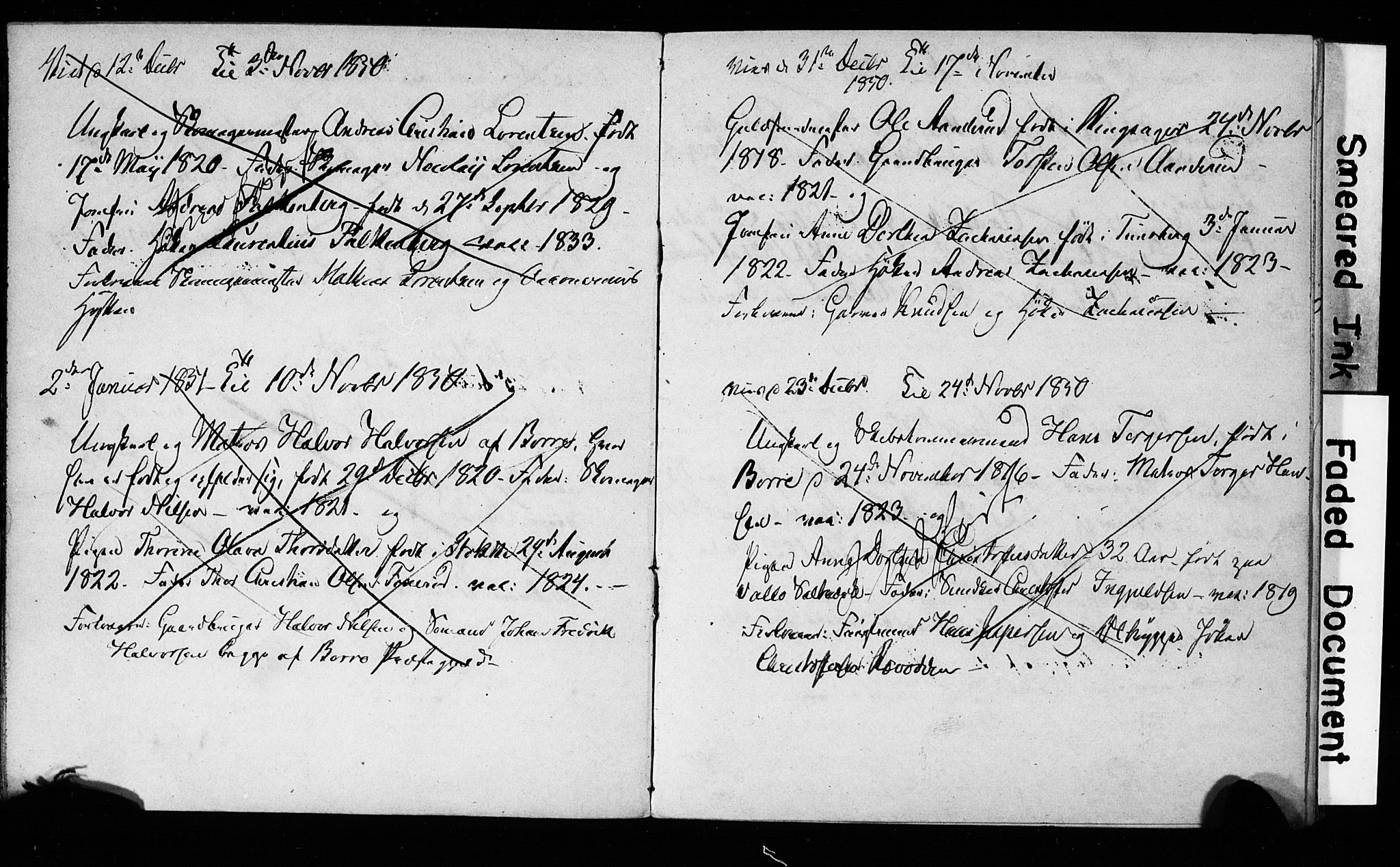 Tønsberg kirkebøker, AV/SAKO-A-330/H/Ha/L0001: Banns register no. 1, 1849-1856