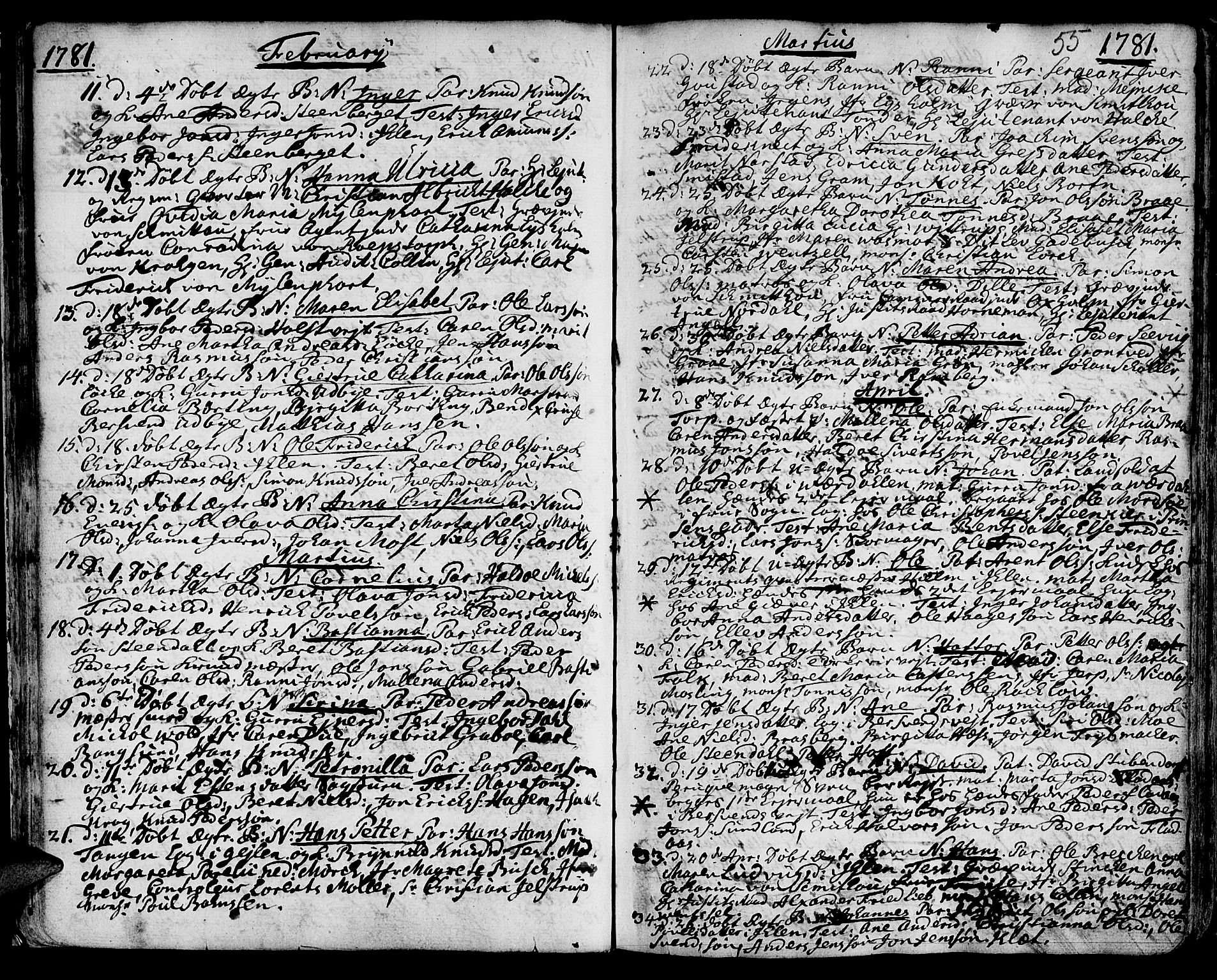 Ministerialprotokoller, klokkerbøker og fødselsregistre - Sør-Trøndelag, SAT/A-1456/601/L0039: Parish register (official) no. 601A07, 1770-1819, p. 55