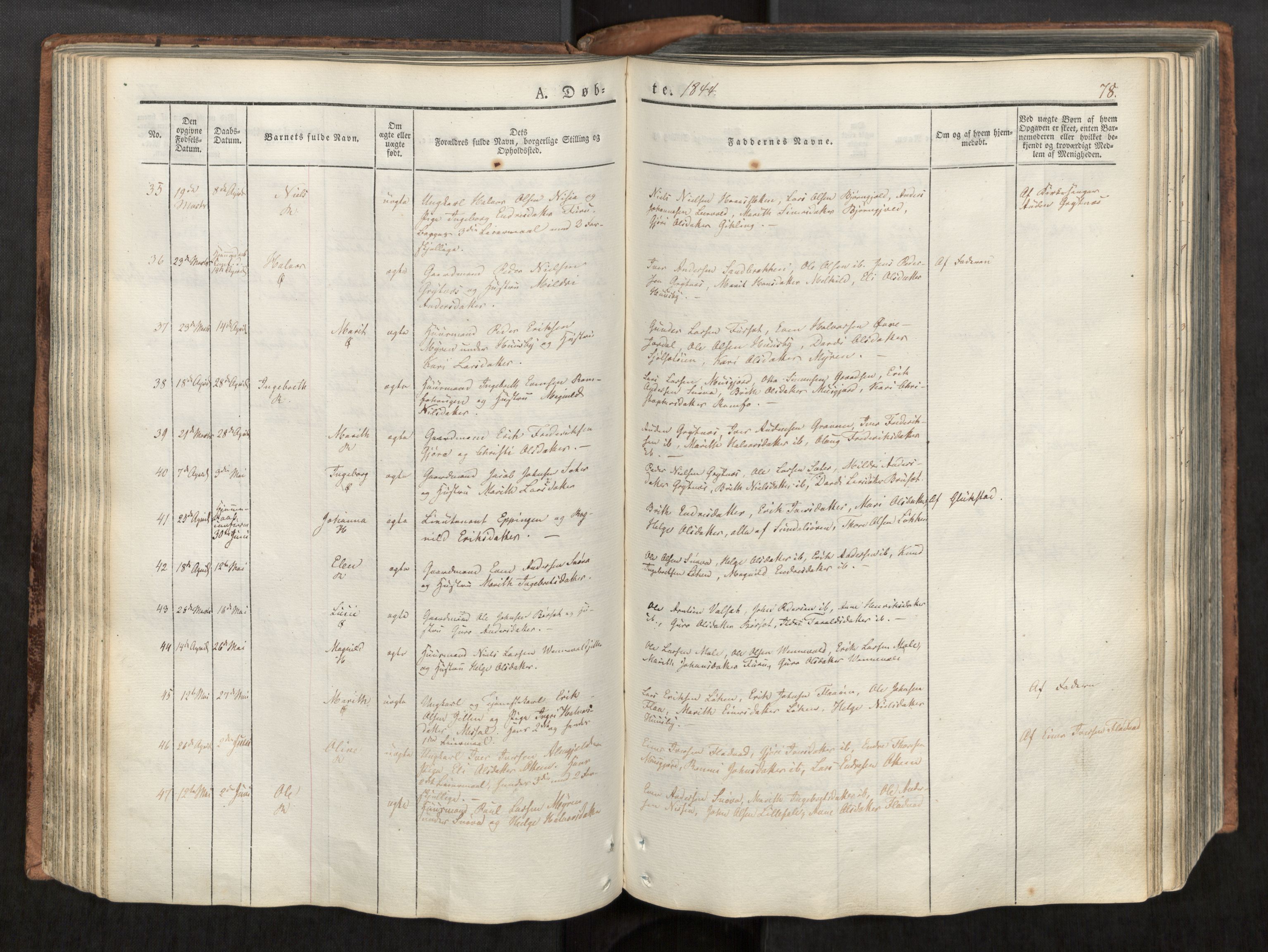 Ministerialprotokoller, klokkerbøker og fødselsregistre - Møre og Romsdal, AV/SAT-A-1454/590/L1012: Parish register (official) no. 590A04, 1832-1846, p. 78