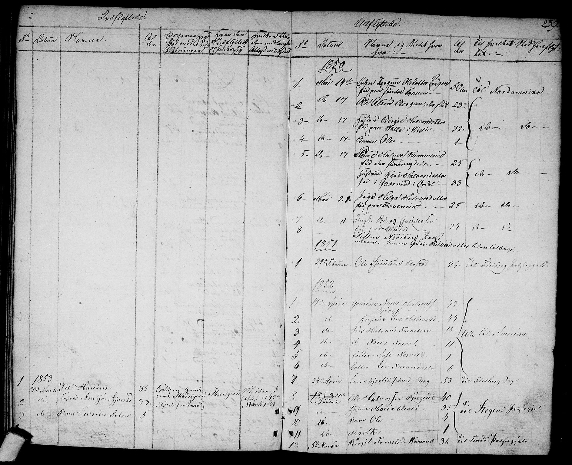 Rollag kirkebøker, SAKO/A-240/G/Ga/L0002: Parish register (copy) no. I 2, 1831-1856, p. 239