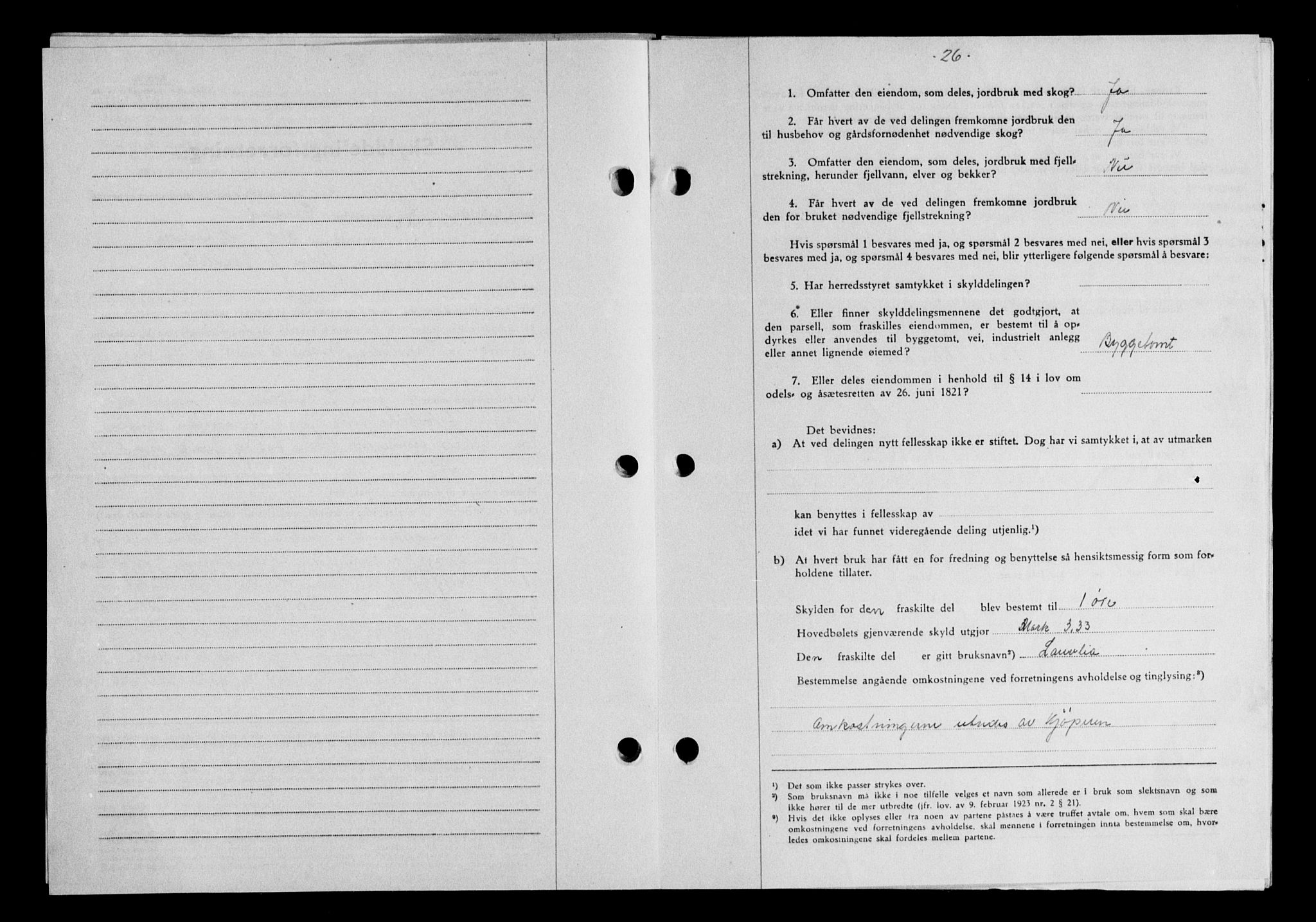 Gauldal sorenskriveri, SAT/A-0014/1/2/2C/L0058: Mortgage book no. 63, 1944-1945, Diary no: : 697/1944