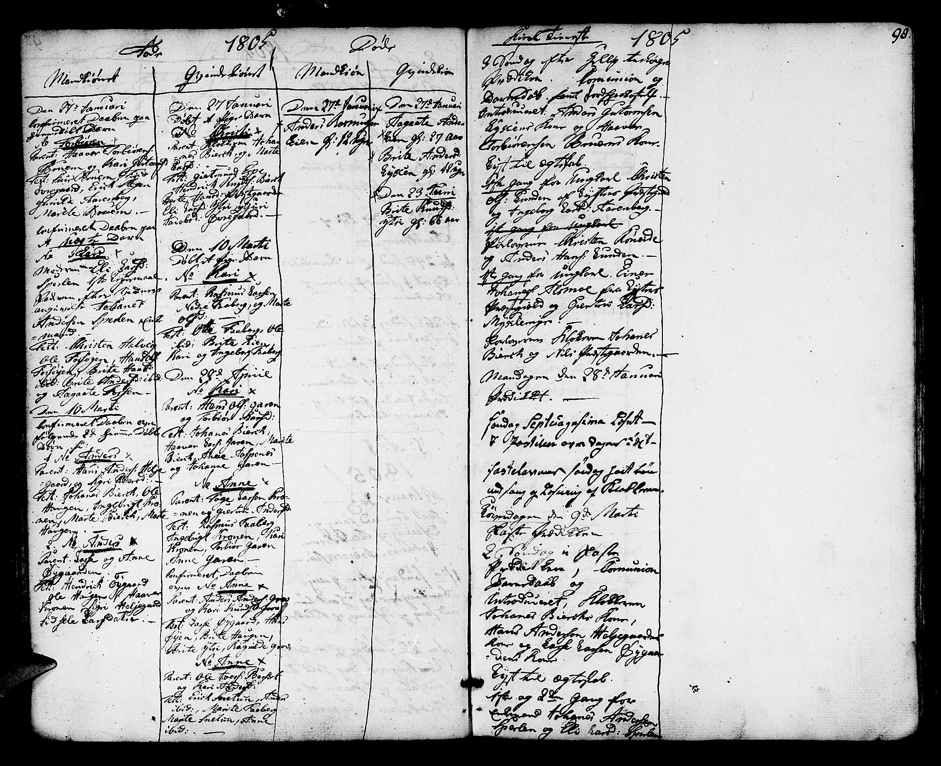 Jostedal sokneprestembete, SAB/A-80601/H/Haa/Haaa/L0002: Parish register (official) no. A 2, 1770-1806, p. 98