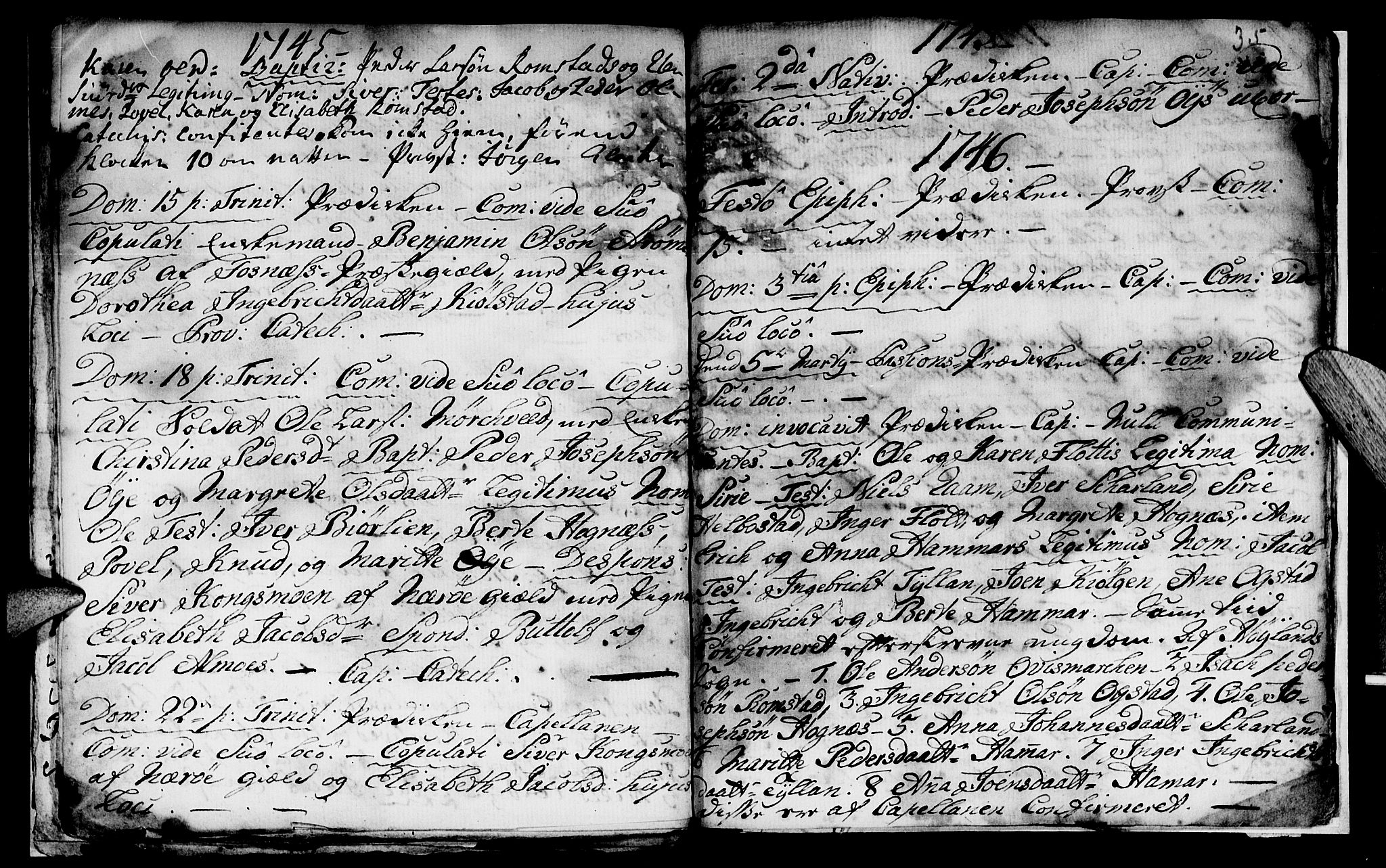 Ministerialprotokoller, klokkerbøker og fødselsregistre - Nord-Trøndelag, SAT/A-1458/765/L0560: Parish register (official) no. 765A01, 1706-1748, p. 35