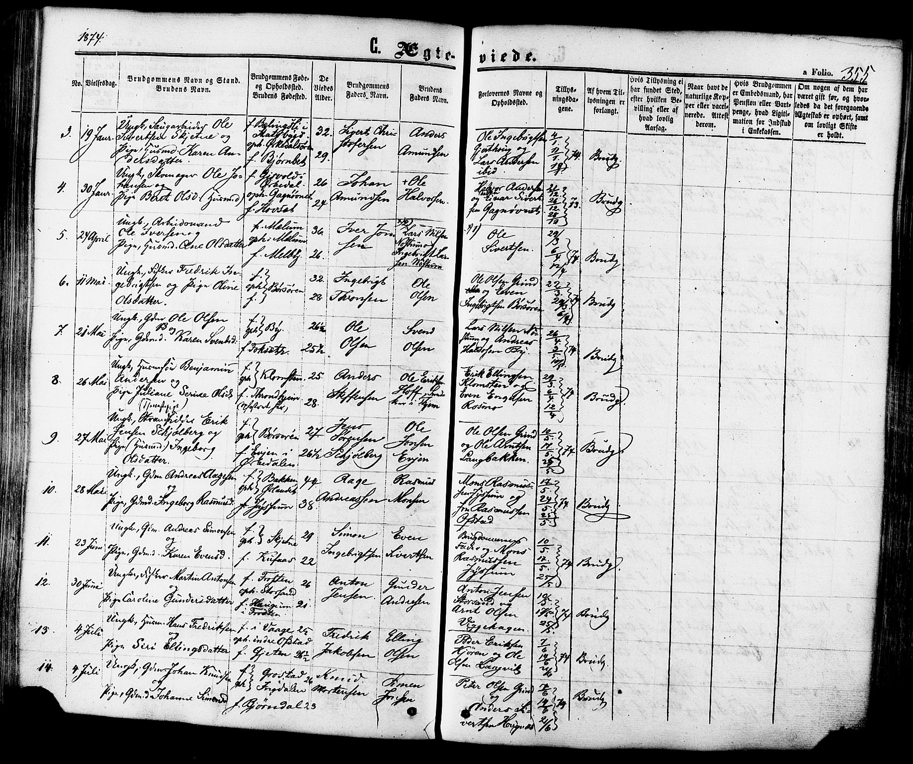 Ministerialprotokoller, klokkerbøker og fødselsregistre - Sør-Trøndelag, AV/SAT-A-1456/665/L0772: Parish register (official) no. 665A07, 1856-1878, p. 355