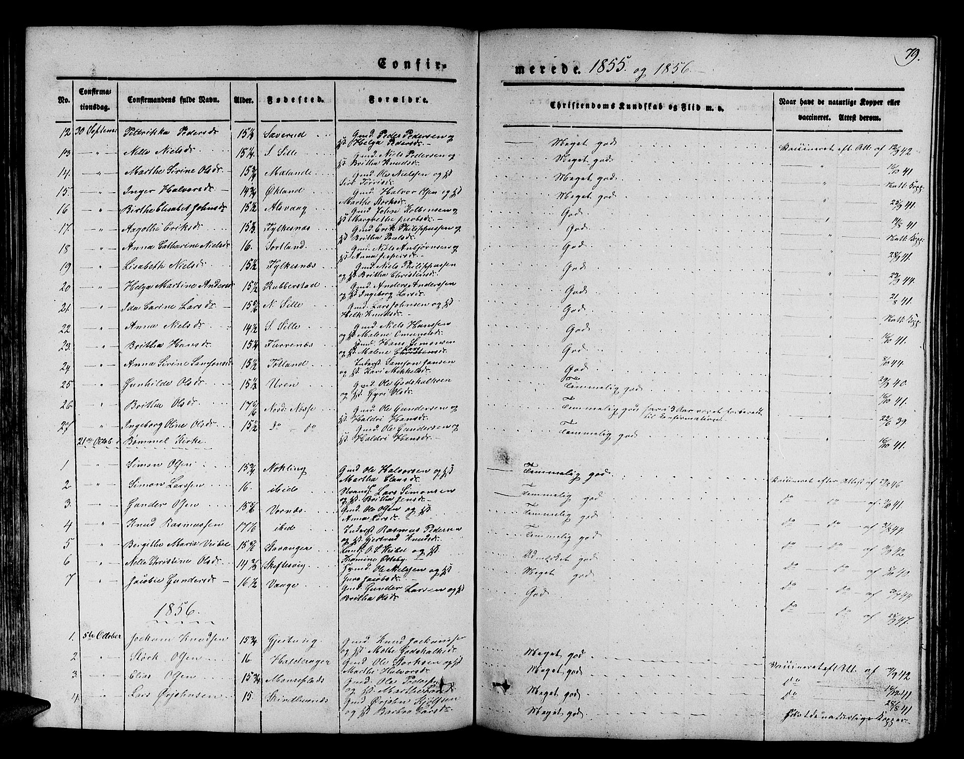 Finnås sokneprestembete, SAB/A-99925/H/Ha/Hab/Habb/L0001: Parish register (copy) no. B 1, 1851-1870, p. 79