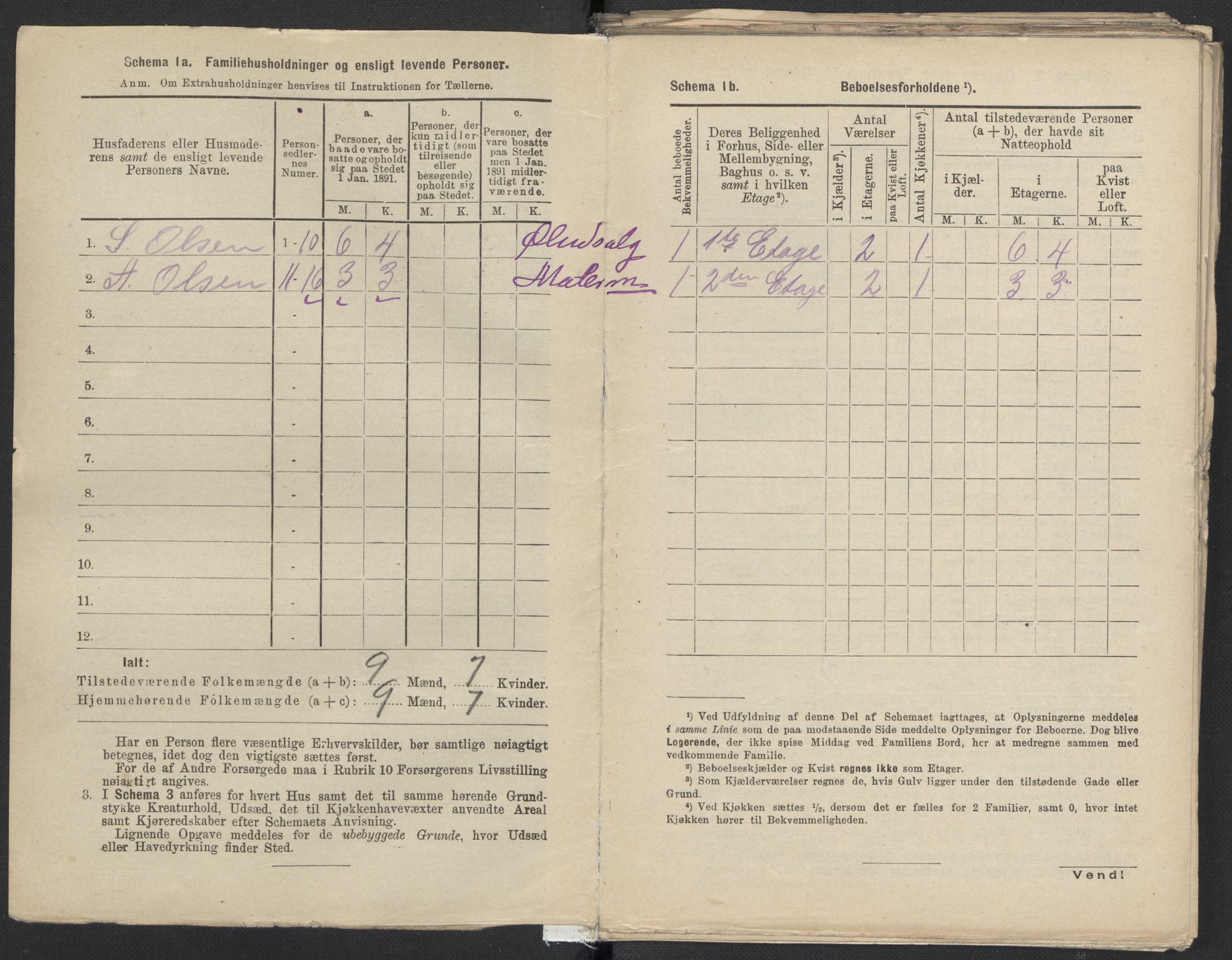 RA, 1891 Census for 1301 Bergen, 1891, p. 5607