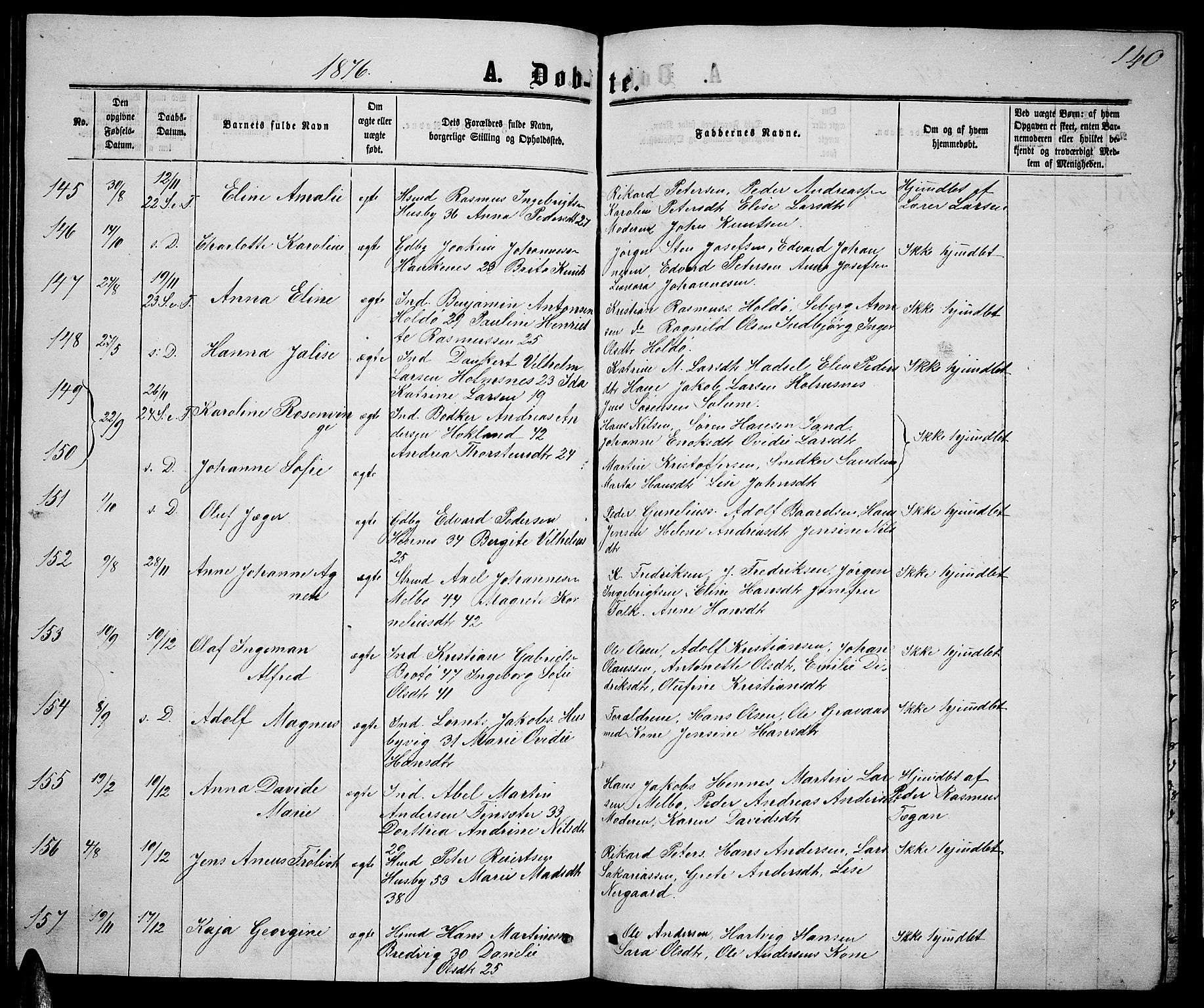 Ministerialprotokoller, klokkerbøker og fødselsregistre - Nordland, AV/SAT-A-1459/888/L1266: Parish register (copy) no. 888C04, 1864-1877, p. 140