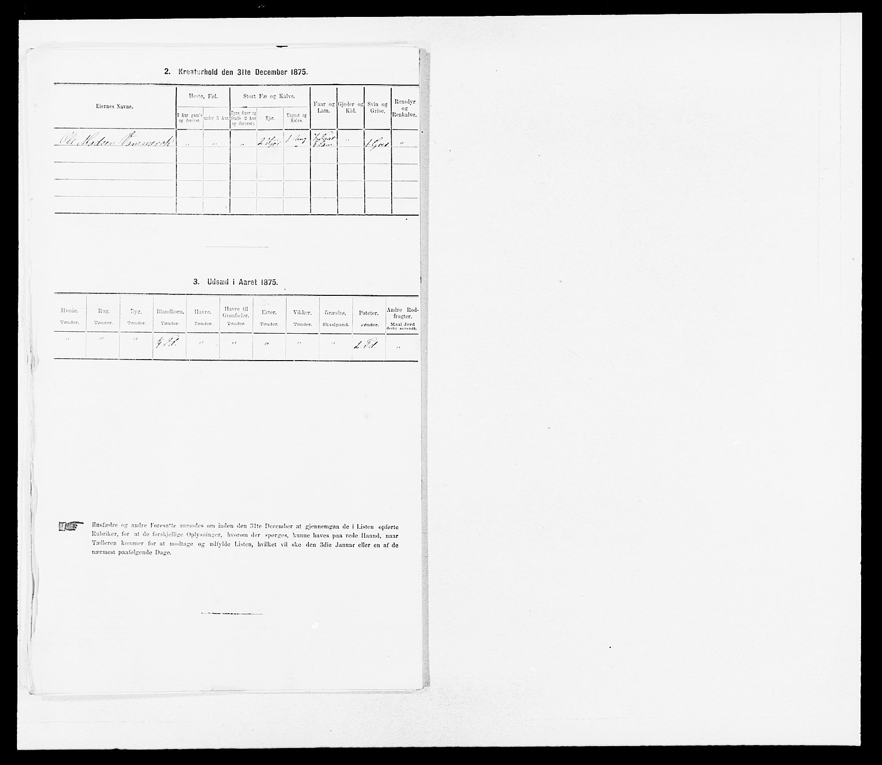 SAB, 1875 census for 1415P Lavik, 1875, p. 997