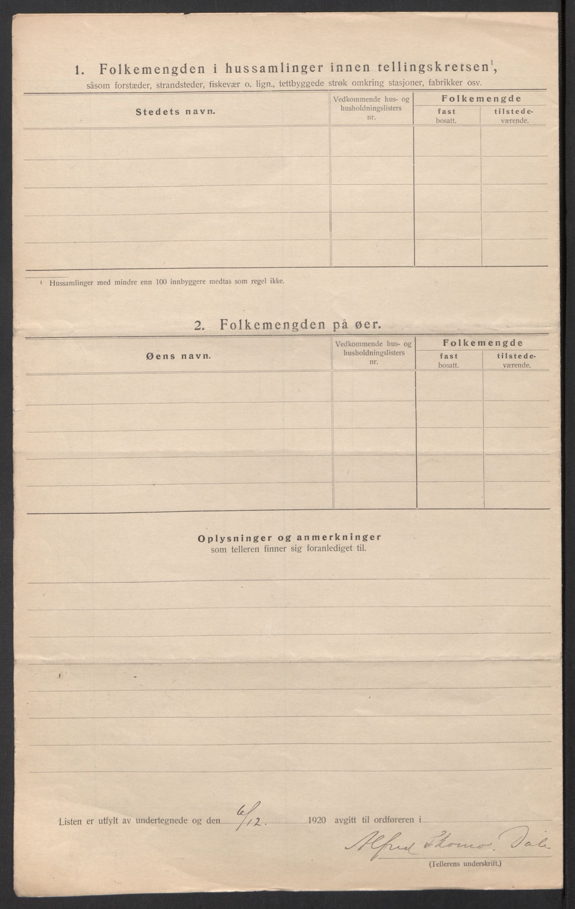 SAT, 1920 census for Vik, 1920, p. 32