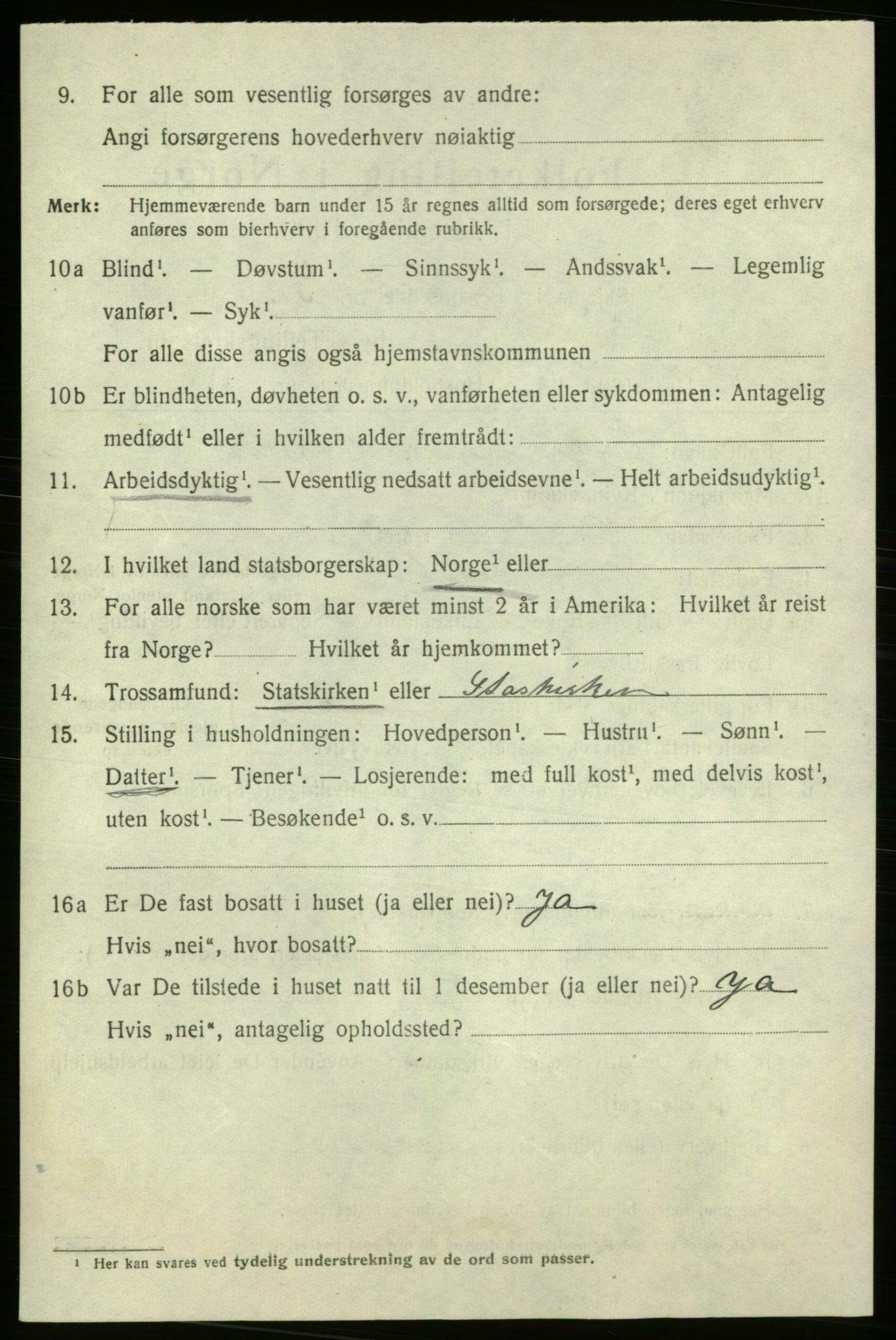 SAO, 1920 census for Fredrikshald, 1920, p. 25951