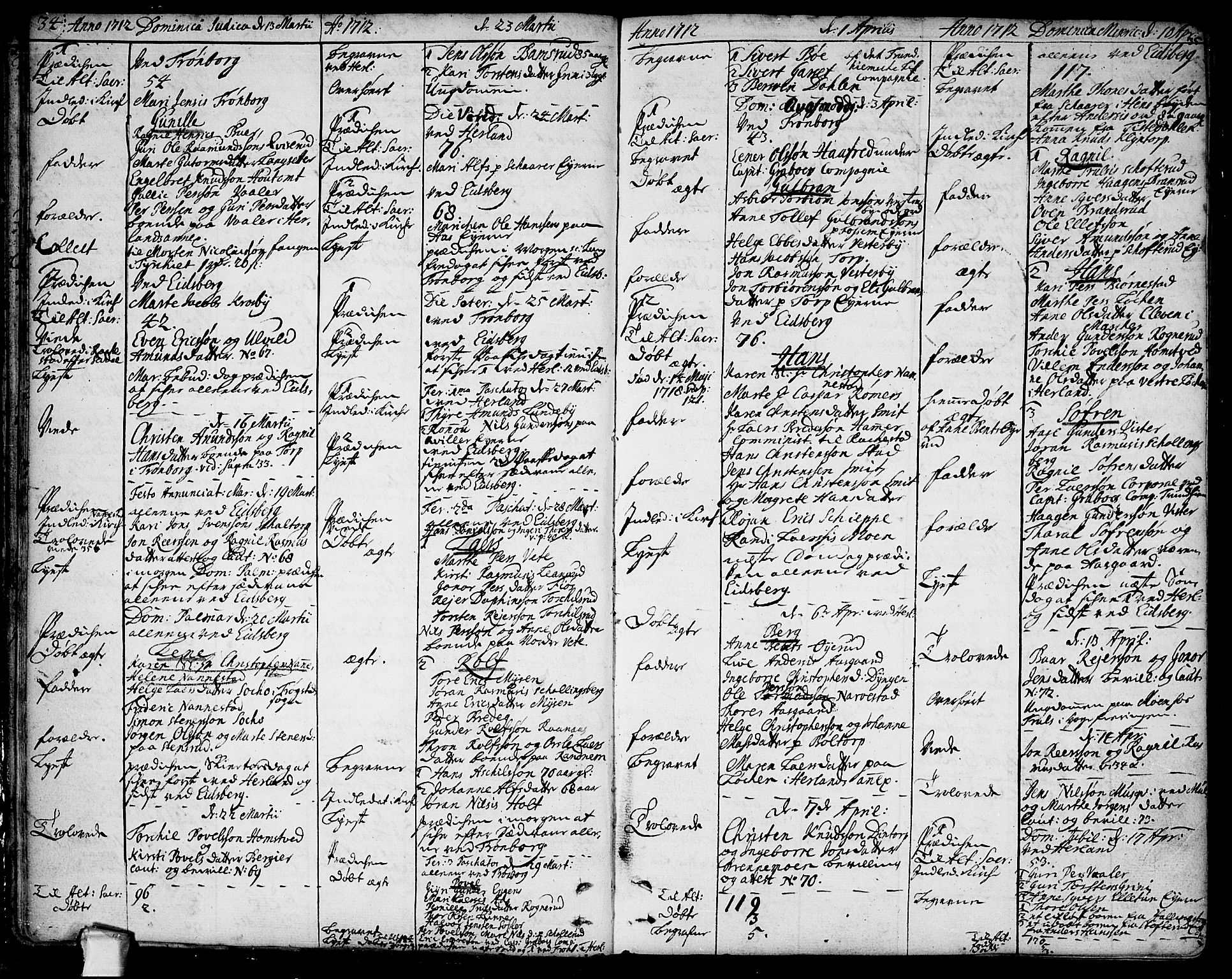 Eidsberg prestekontor Kirkebøker, AV/SAO-A-10905/F/Fa/L0001: Parish register (official) no. I 1, 1710-1730, p. 34-35