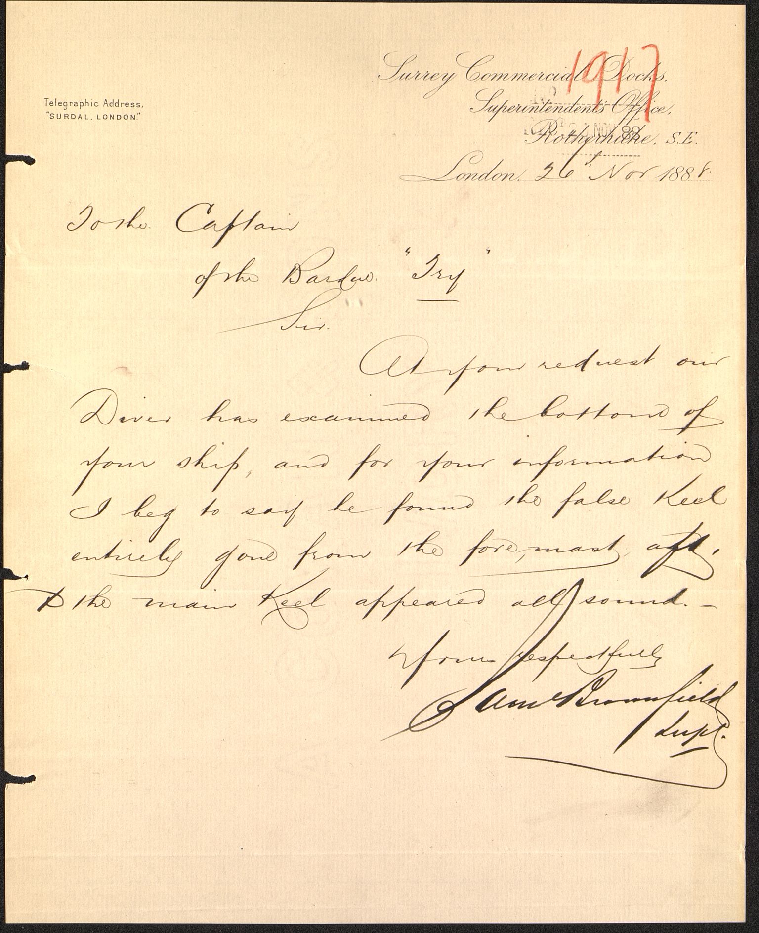 Pa 63 - Østlandske skibsassuranceforening, VEMU/A-1079/G/Ga/L0023/0001: Havaridokumenter / Carl Johan, Titania, Norrøna, Thor, Try, Louise, 1888, p. 36