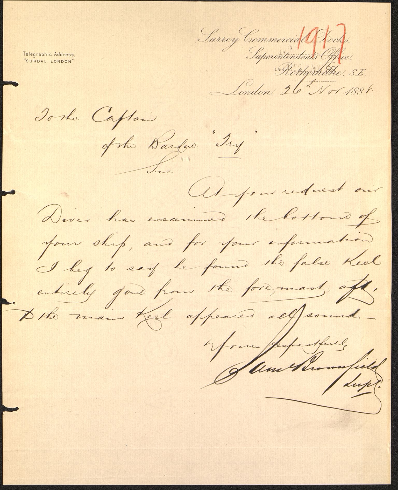 Pa 63 - Østlandske skibsassuranceforening, VEMU/A-1079/G/Ga/L0023/0001: Havaridokumenter / Carl Johan, Titania, Norrøna, Thor, Try, Louise, 1888, p. 36