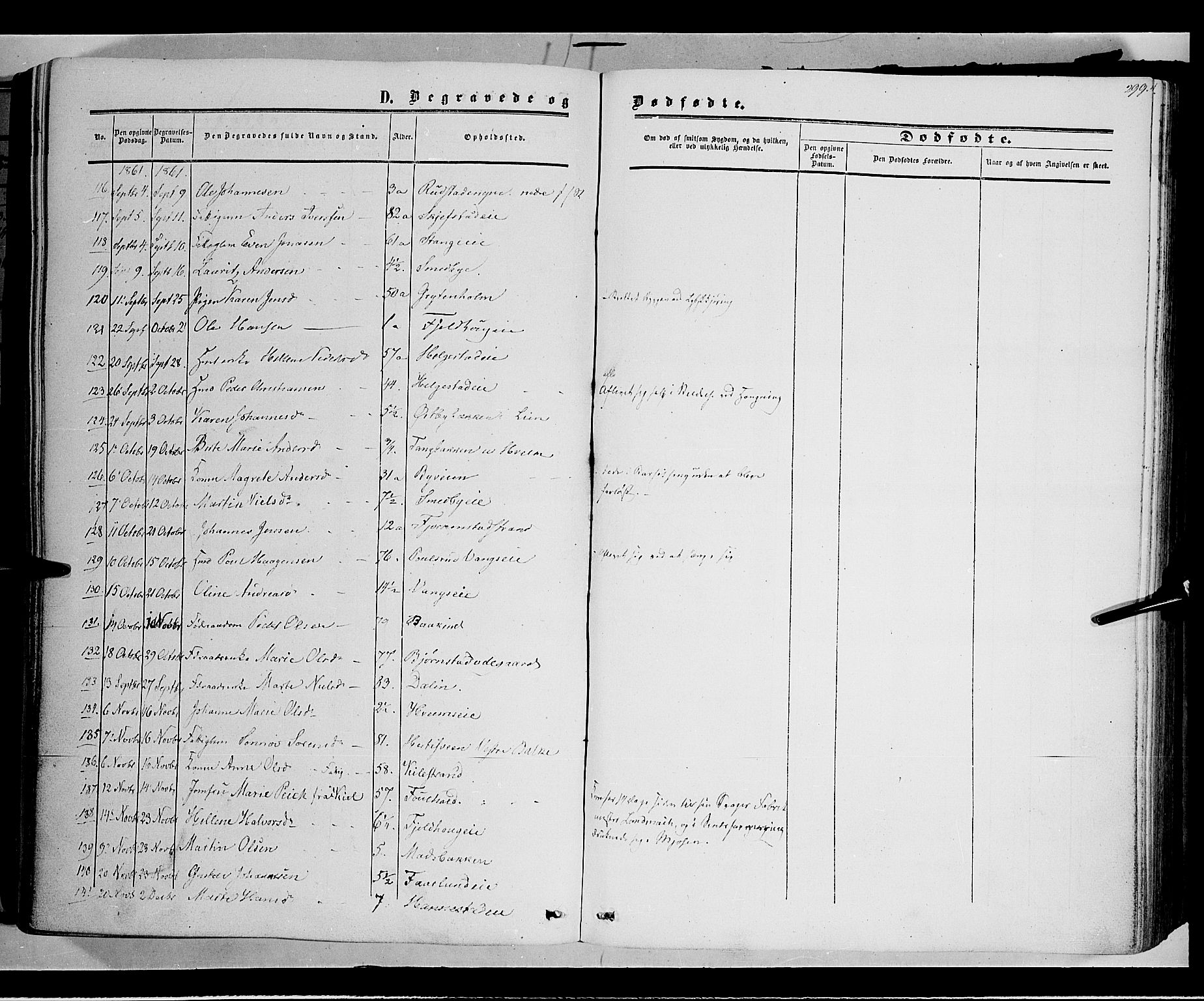 Østre Toten prestekontor, SAH/PREST-104/H/Ha/Haa/L0004: Parish register (official) no. 4, 1857-1865, p. 299