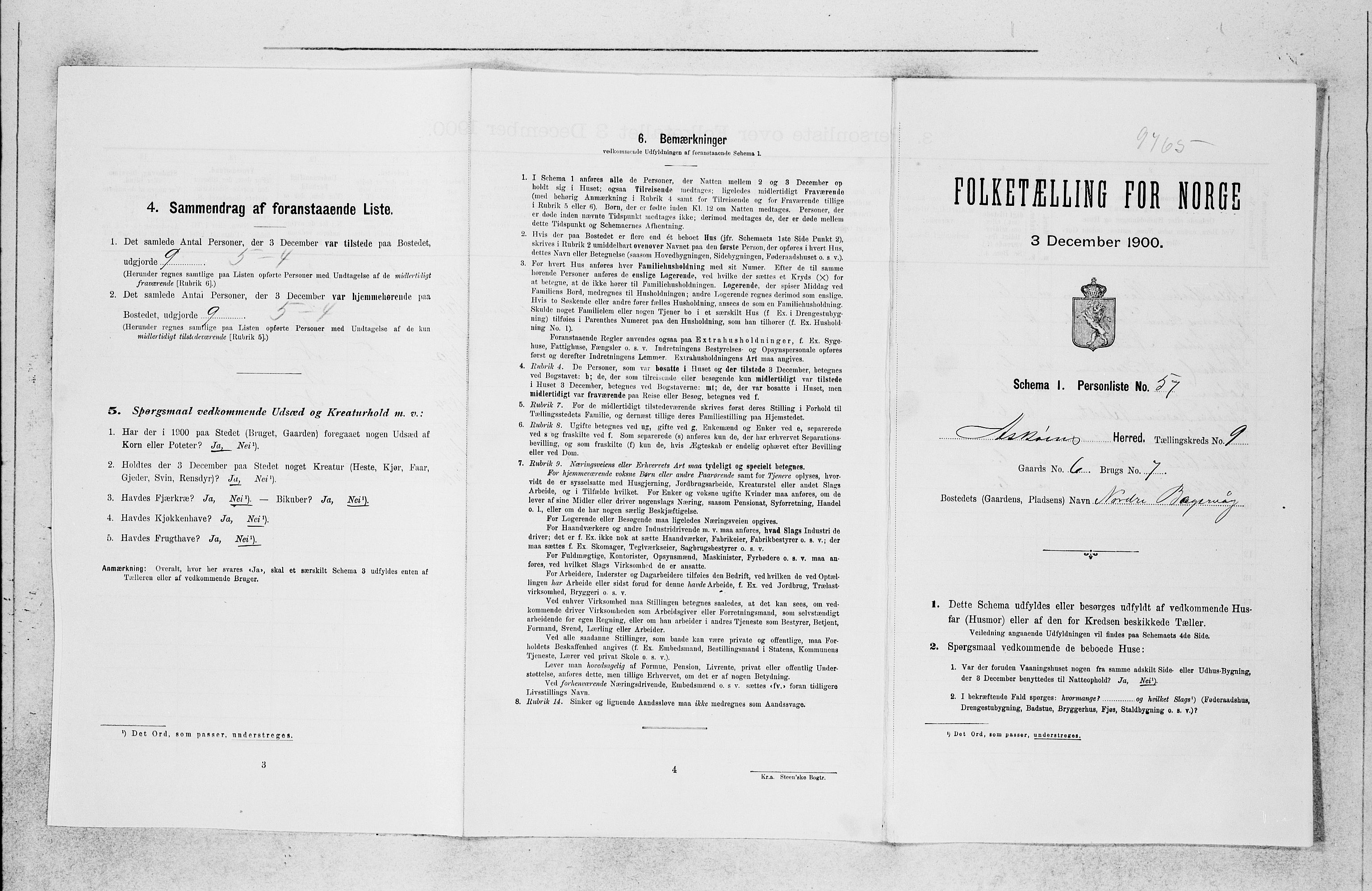 SAB, 1900 census for Askøy, 1900, p. 1266