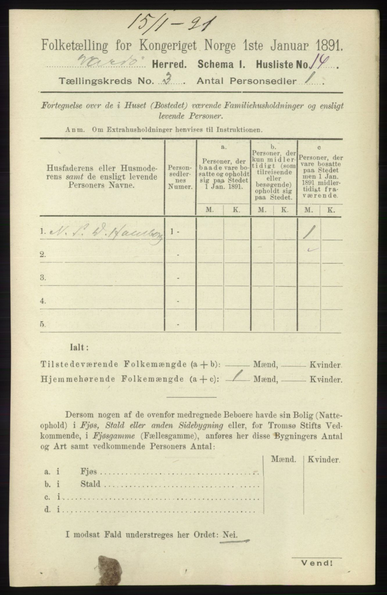 RA, 1891 census for 2028 Vardø, 1891, p. 794