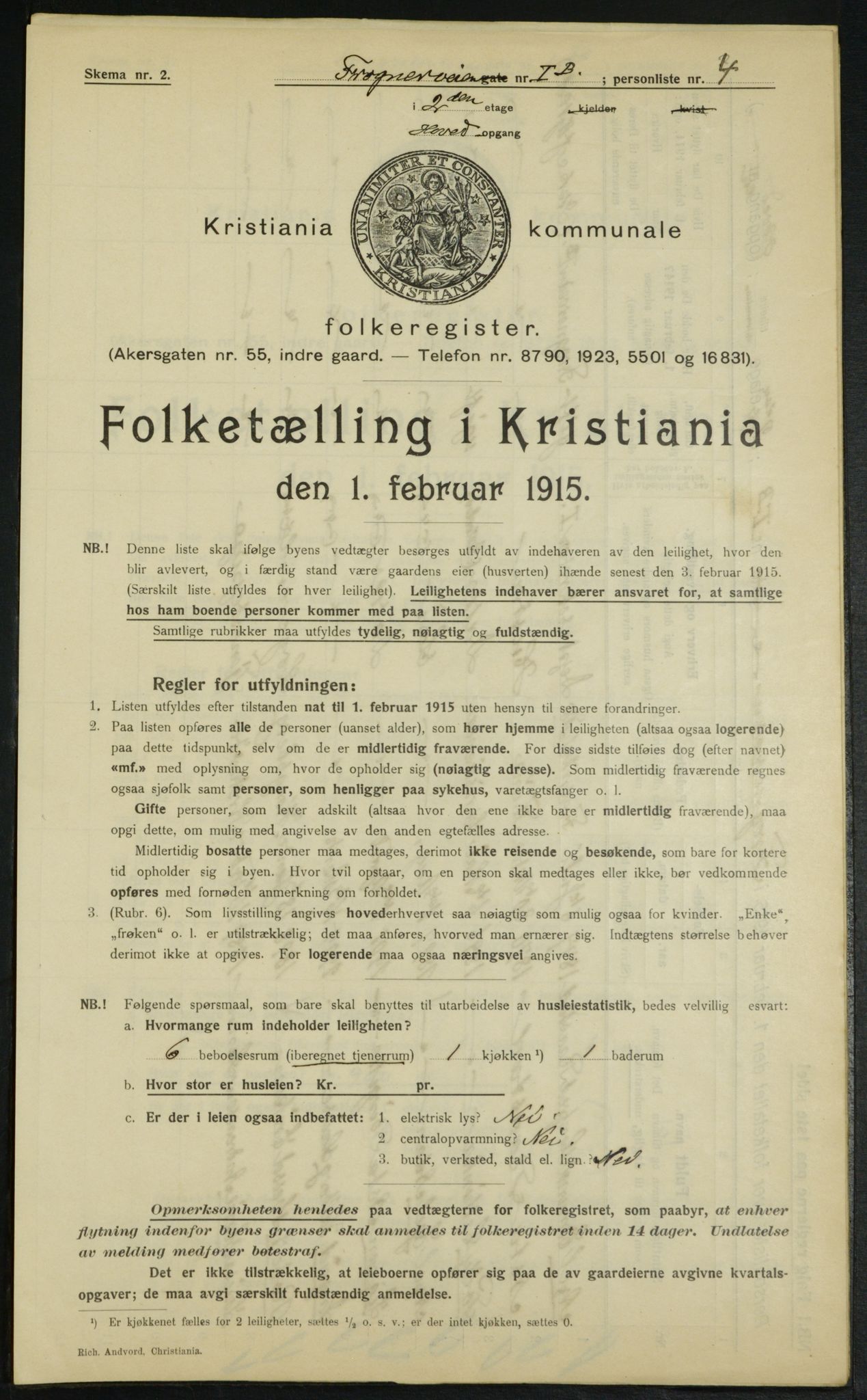 OBA, Municipal Census 1915 for Kristiania, 1915, p. 26794