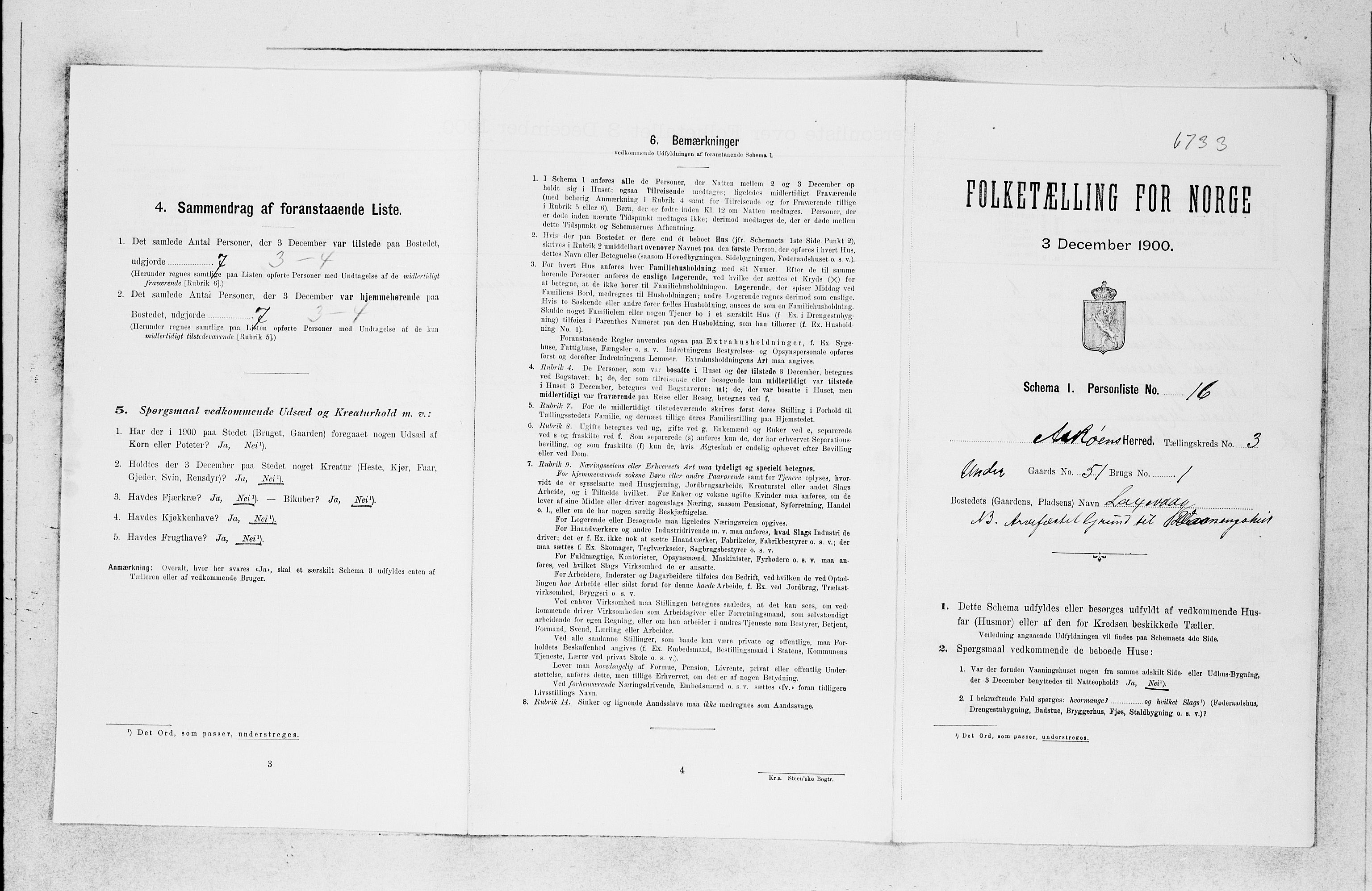 SAB, 1900 census for Askøy, 1900, p. 483