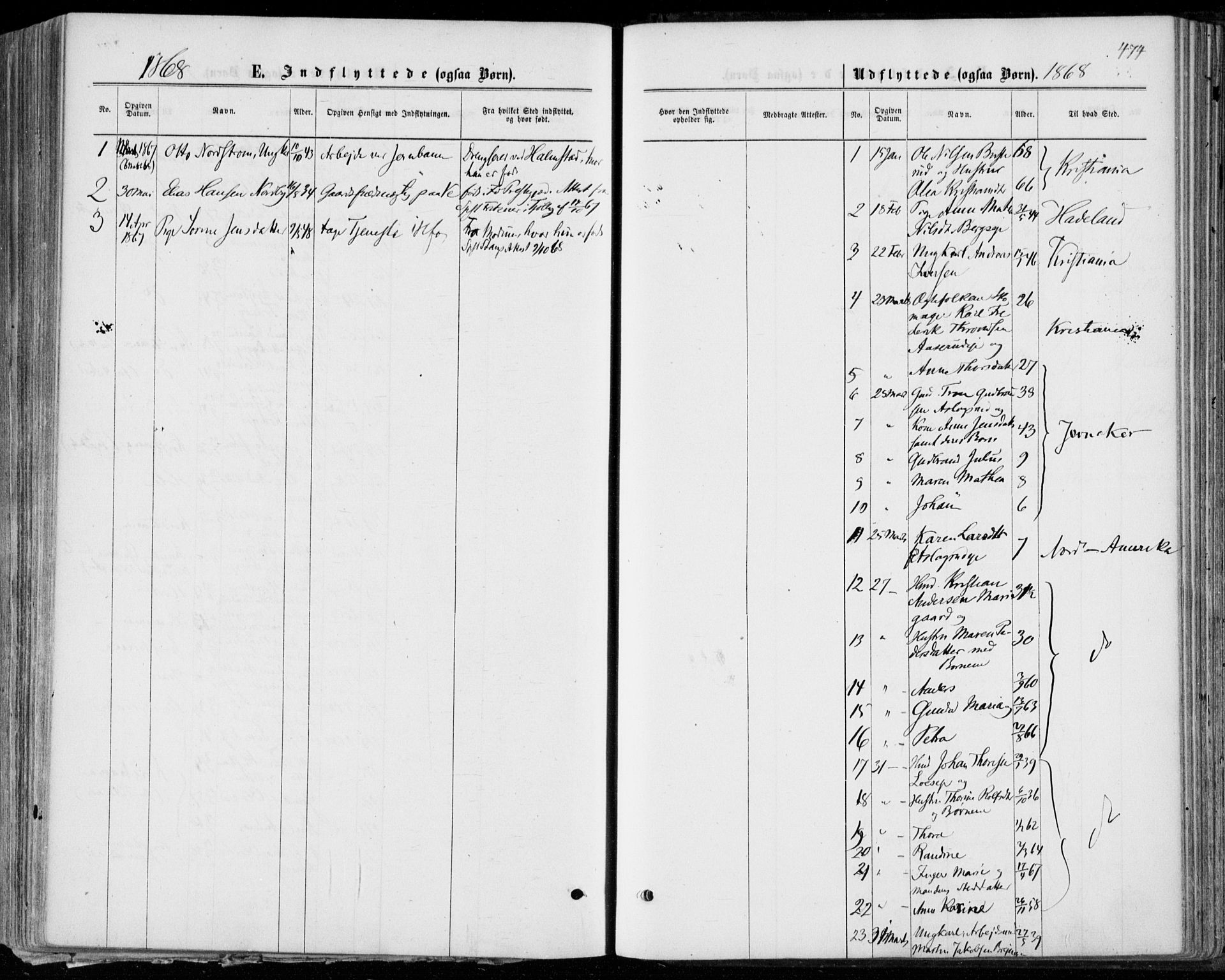 Norderhov kirkebøker, SAKO/A-237/F/Fa/L0013: Parish register (official) no. 13, 1866-1874, p. 474