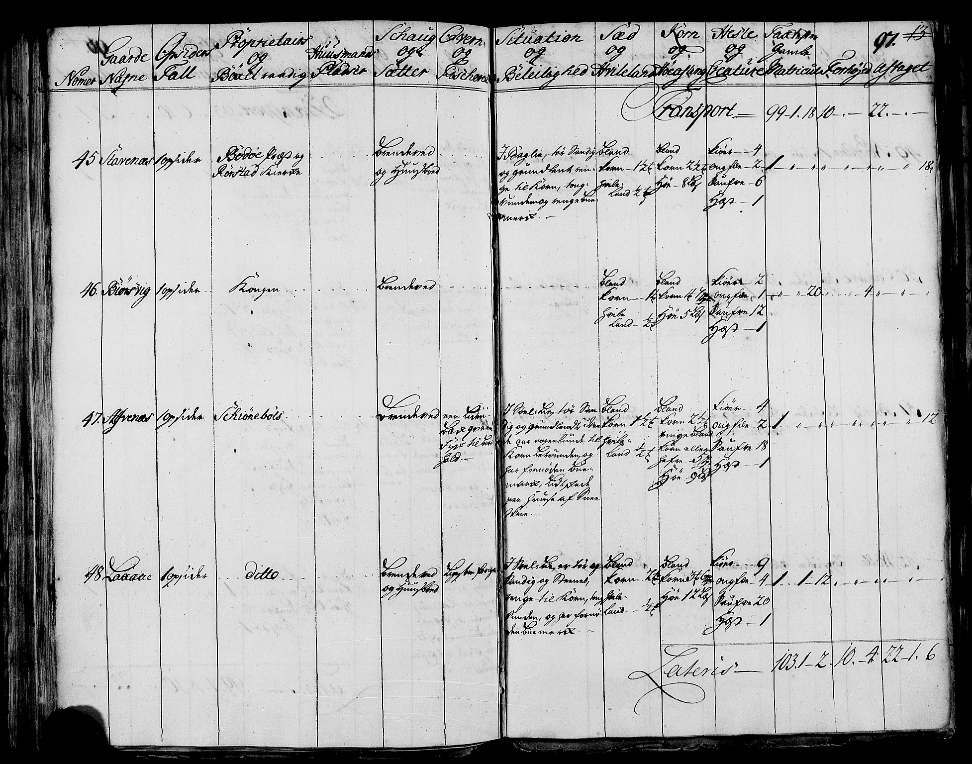 Rentekammeret inntil 1814, Realistisk ordnet avdeling, AV/RA-EA-4070/N/Nb/Nbf/L0172: Salten eksaminasjonsprotokoll, 1723, p. 100