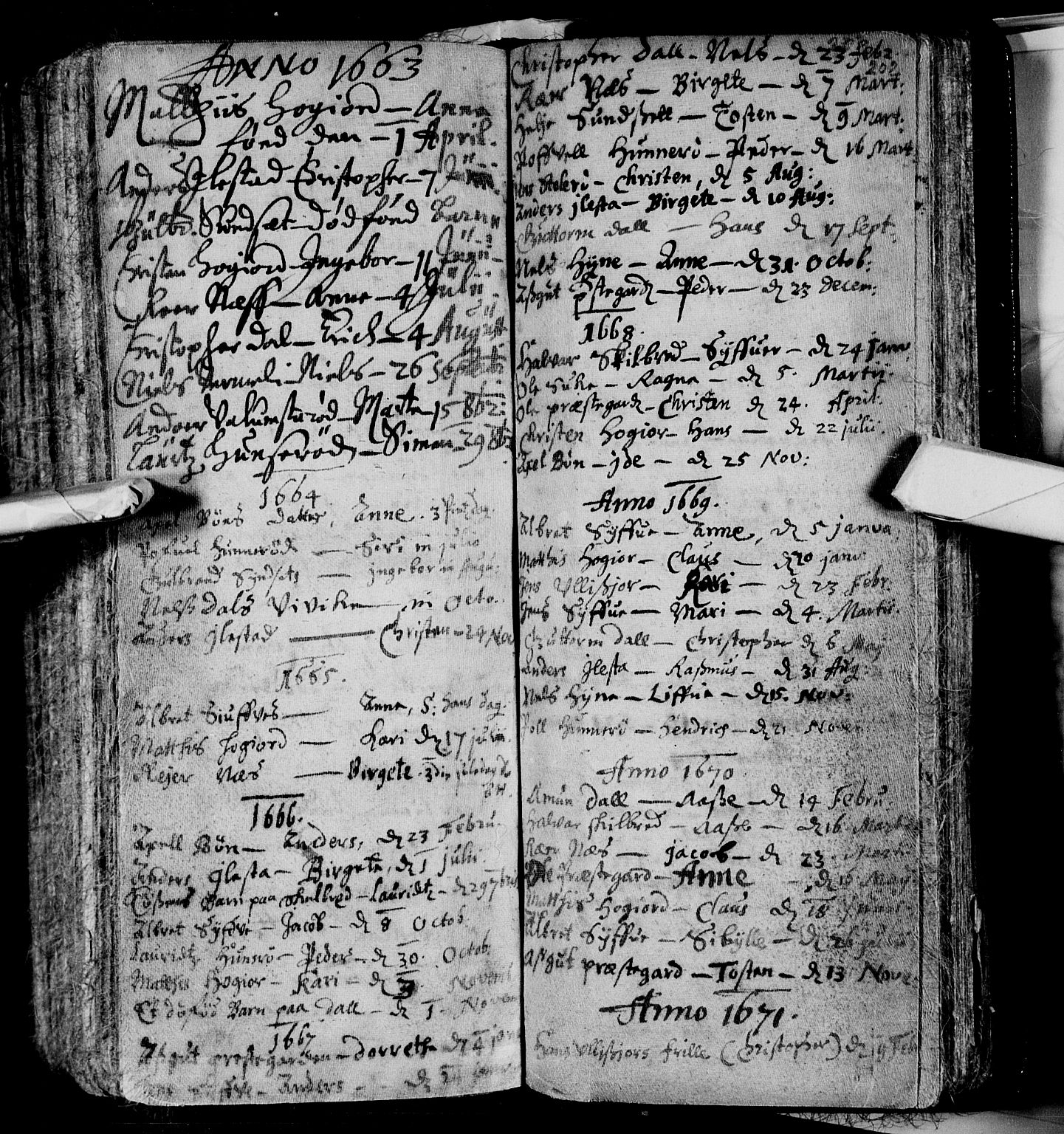 Andebu kirkebøker, AV/SAKO-A-336/F/Fa/L0001: Parish register (official) no. I 1 /3, 1623-1738, p. 202