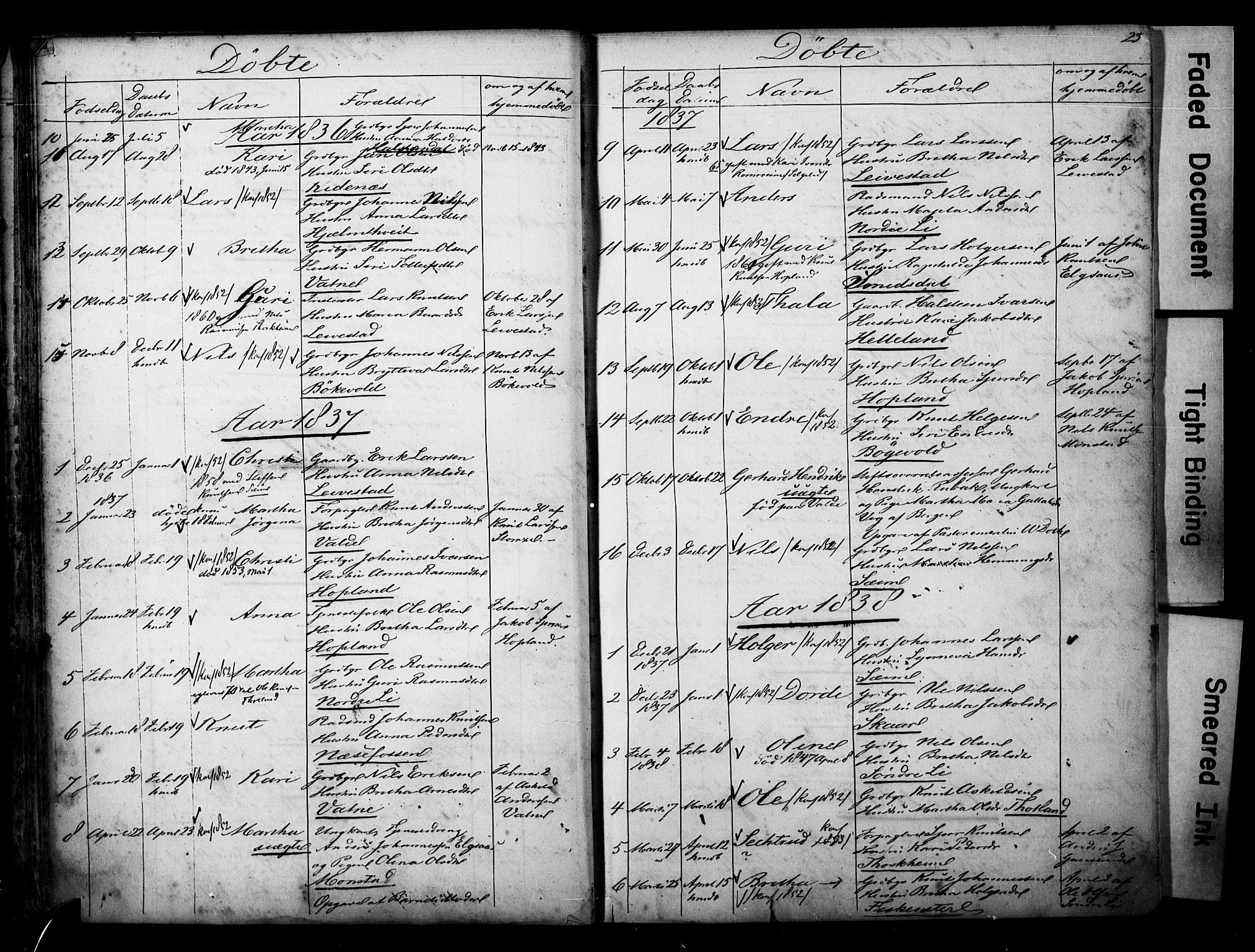 Alversund Sokneprestembete, SAB/A-73901/H/Ha/Hab: Parish register (copy) no. D 1, 1800-1870, p. 23