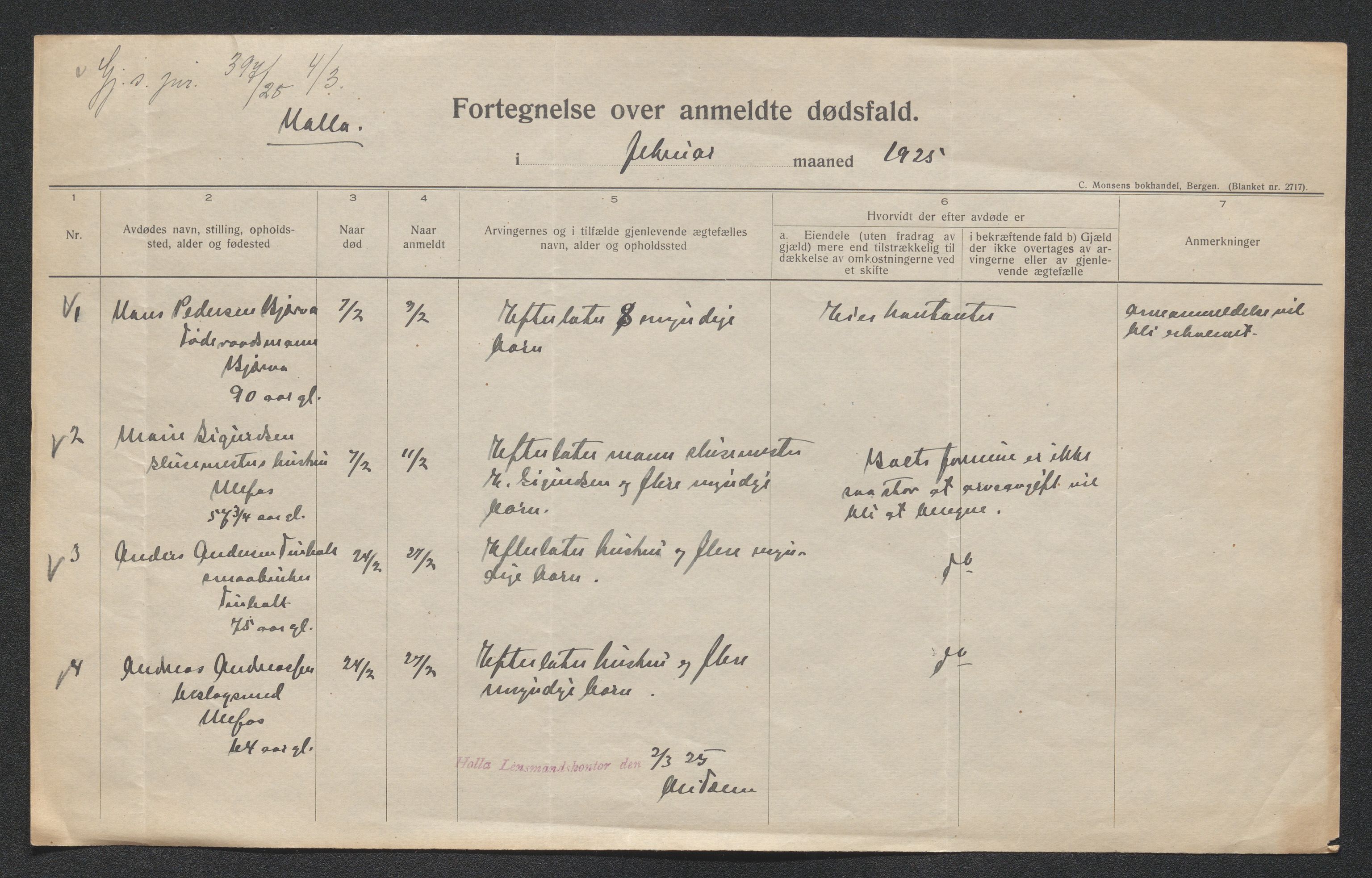 Nedre Telemark sorenskriveri, AV/SAKO-A-135/H/Ha/Hab/L0007: Dødsfallsfortegnelser
, 1925-1930