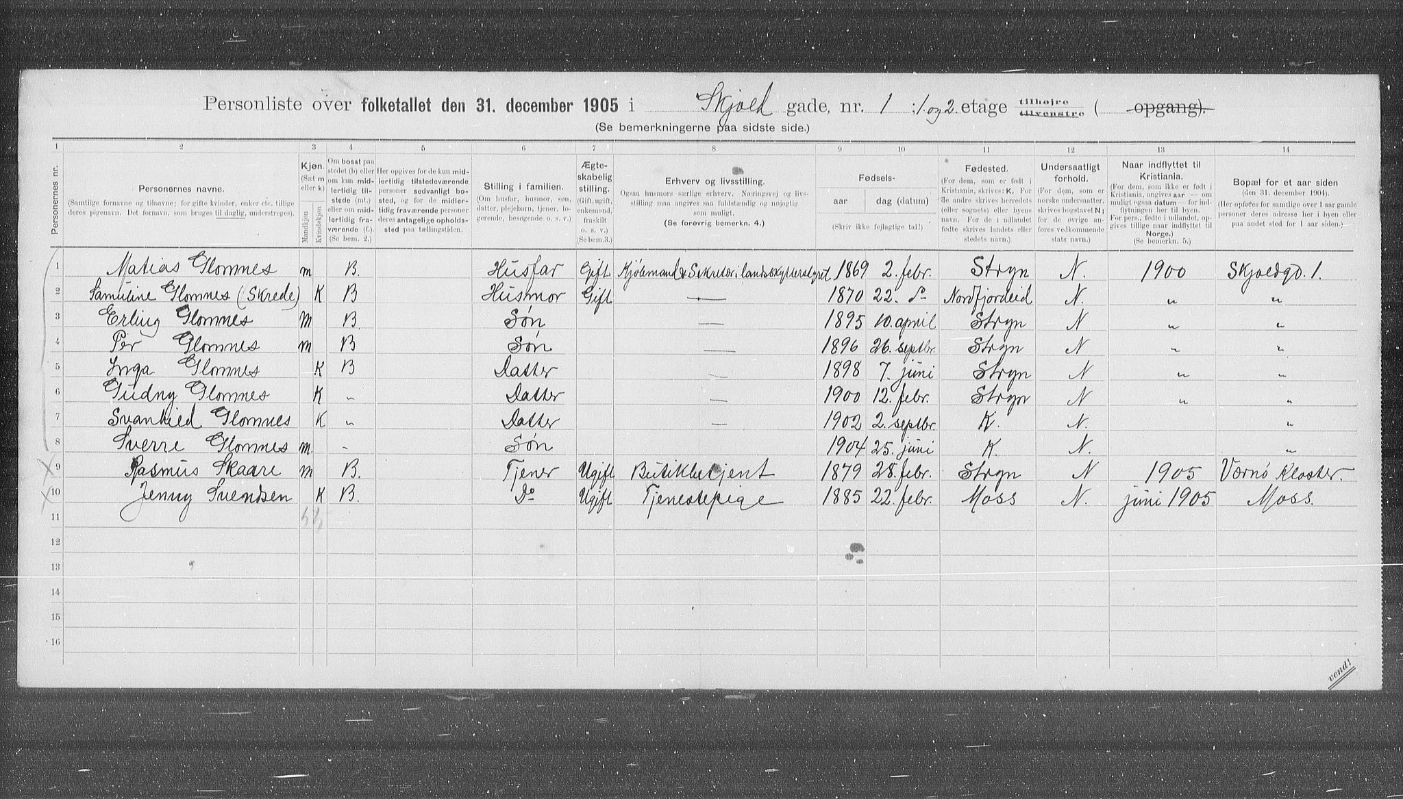 OBA, Municipal Census 1905 for Kristiania, 1905, p. 49889