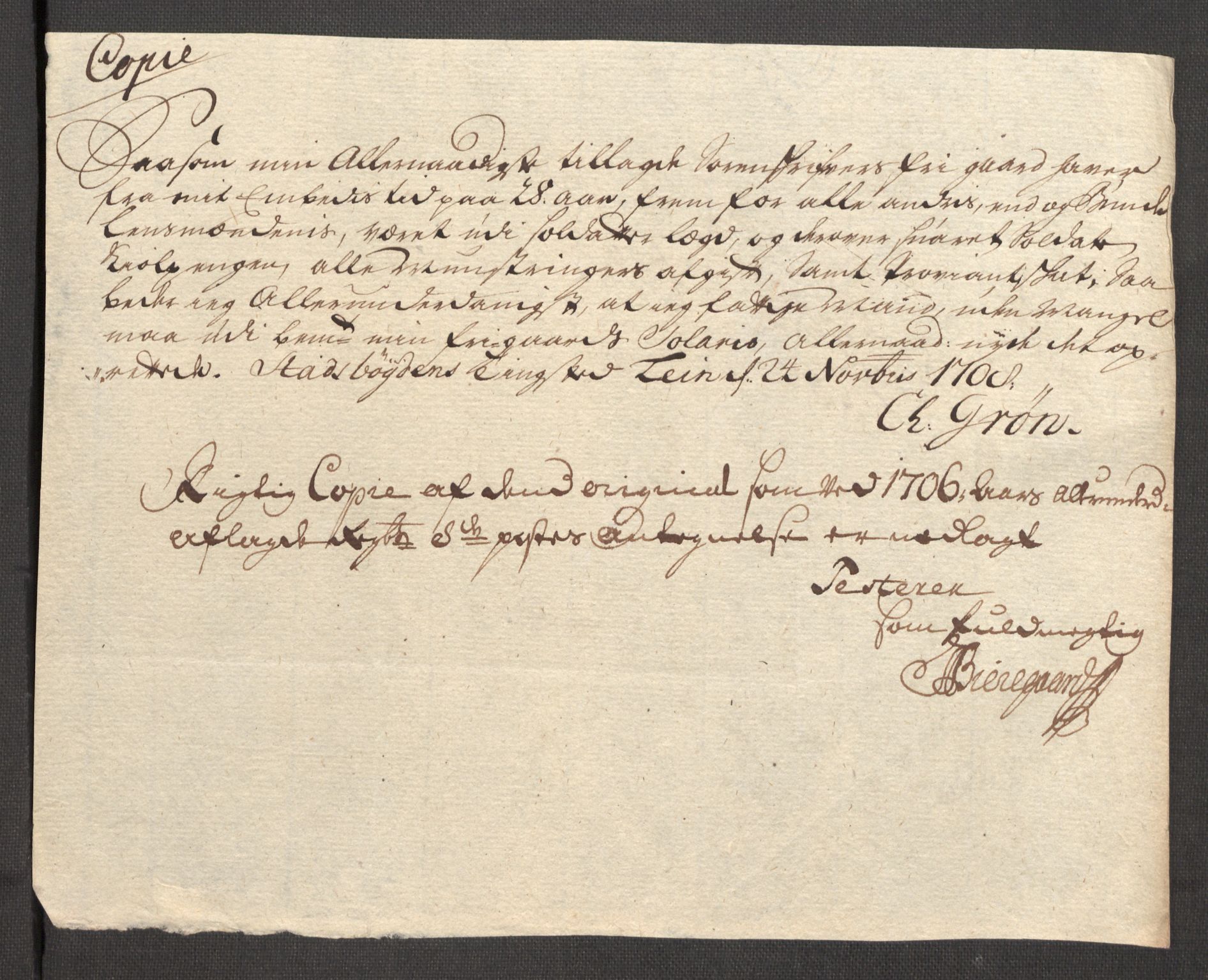 Rentekammeret inntil 1814, Reviderte regnskaper, Fogderegnskap, AV/RA-EA-4092/R57/L3857: Fogderegnskap Fosen, 1706-1707, p. 477