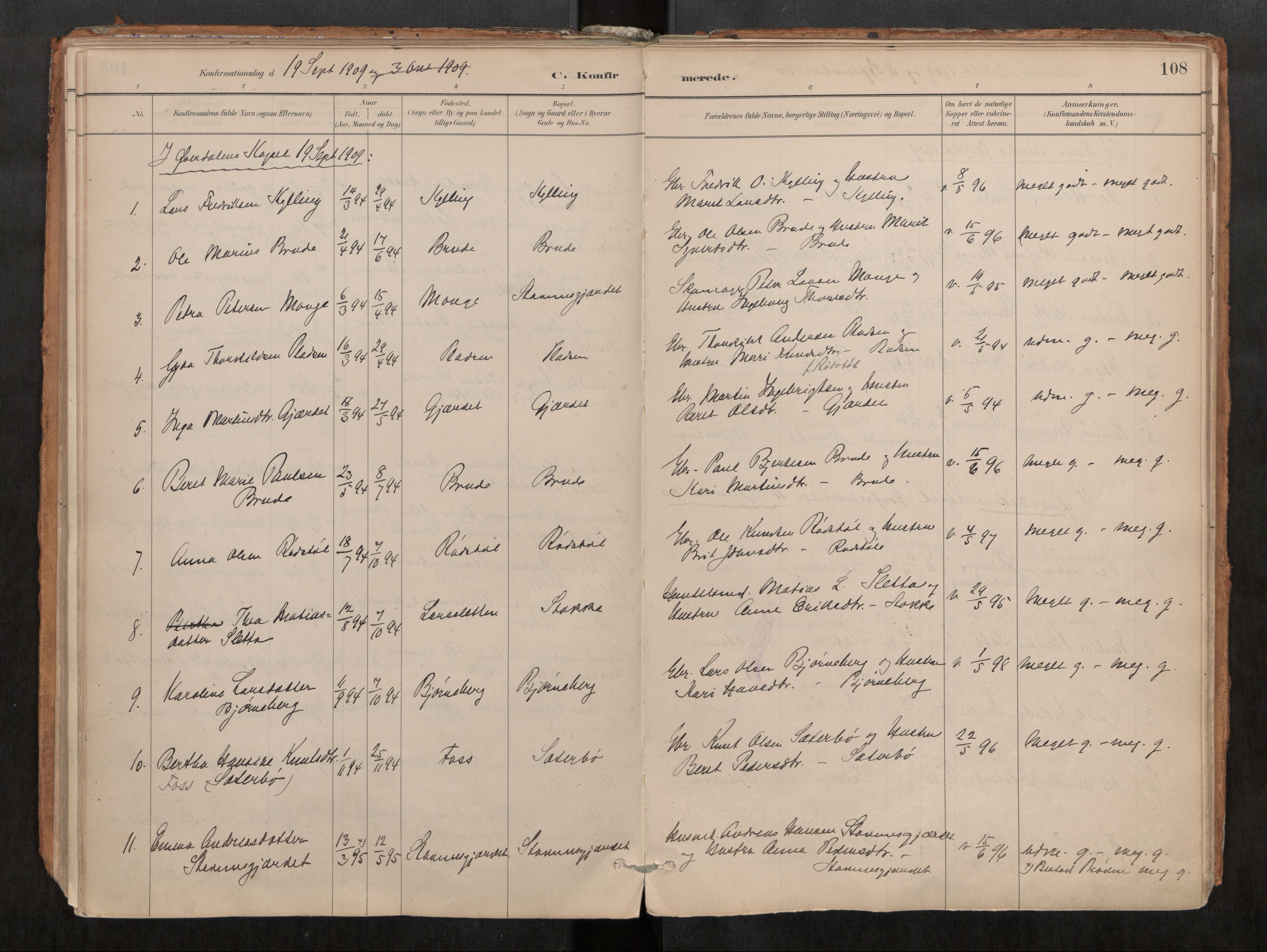 Ministerialprotokoller, klokkerbøker og fødselsregistre - Møre og Romsdal, AV/SAT-A-1454/546/L0599: Parish register (official) no. 546A03, 1882-1920, p. 108