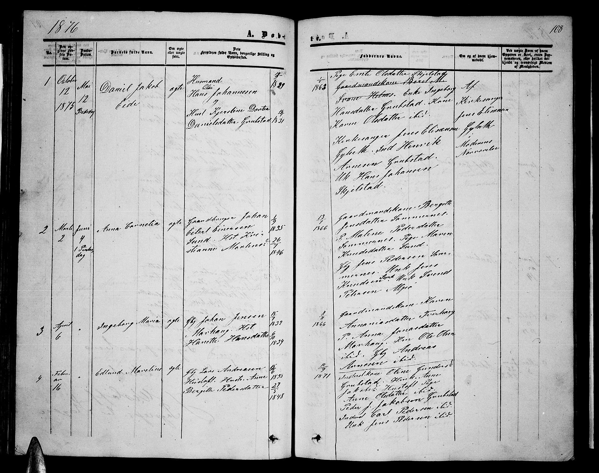 Ministerialprotokoller, klokkerbøker og fødselsregistre - Nordland, SAT/A-1459/857/L0827: Parish register (copy) no. 857C02, 1852-1879, p. 108