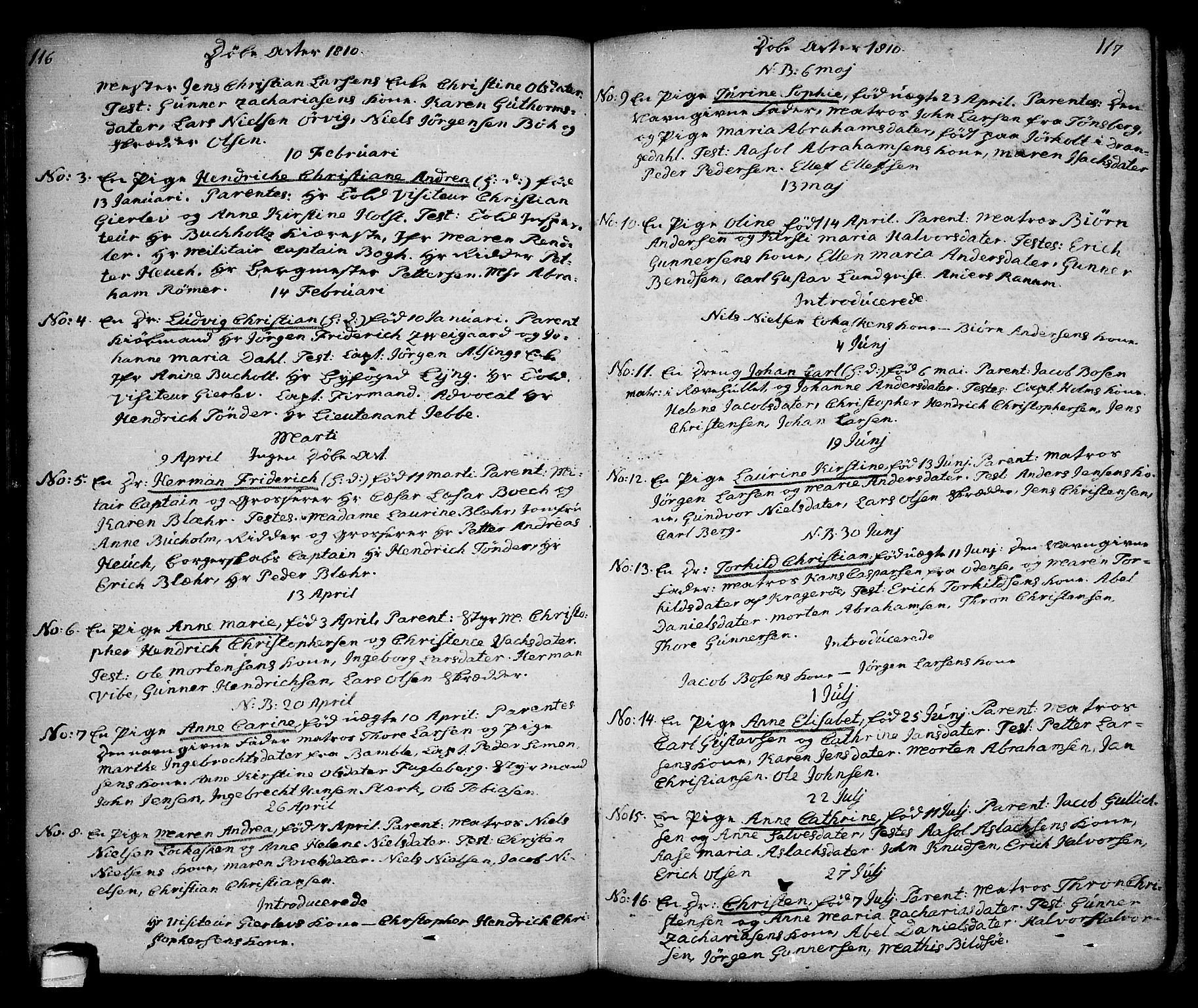 Kragerø kirkebøker, SAKO/A-278/G/Ga/L0001: Parish register (copy) no. 1 /1, 1806-1811, p. 116-117