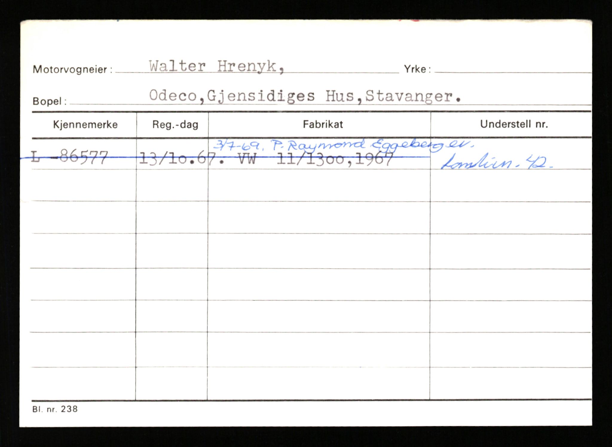 Stavanger trafikkstasjon, SAST/A-101942/0/H/L0016: Holmevik - Høyland, 1930-1971, p. 1365