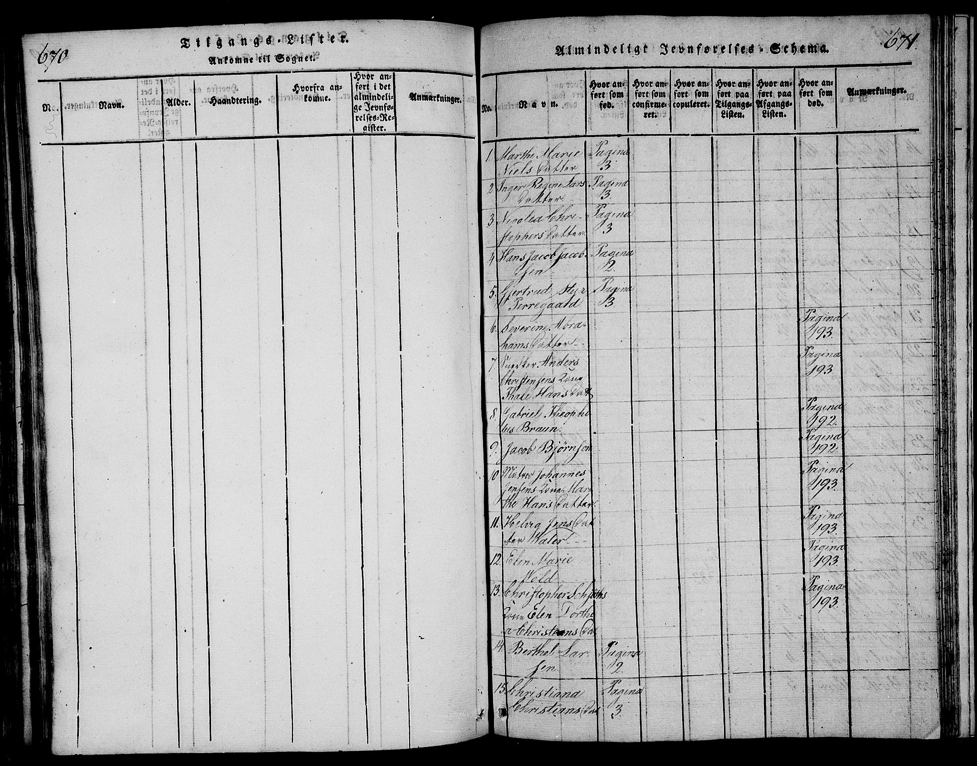 Larvik kirkebøker, SAKO/A-352/F/Fa/L0001: Parish register (official) no. I 1, 1814-1825, p. 670-671
