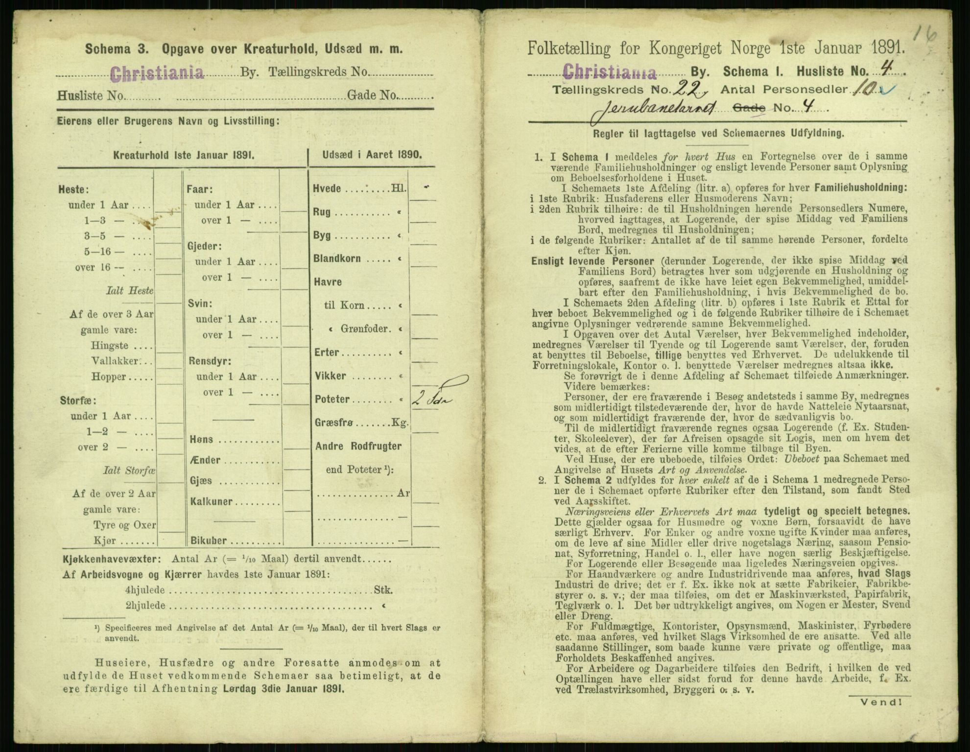 RA, 1891 census for 0301 Kristiania, 1891, p. 10846