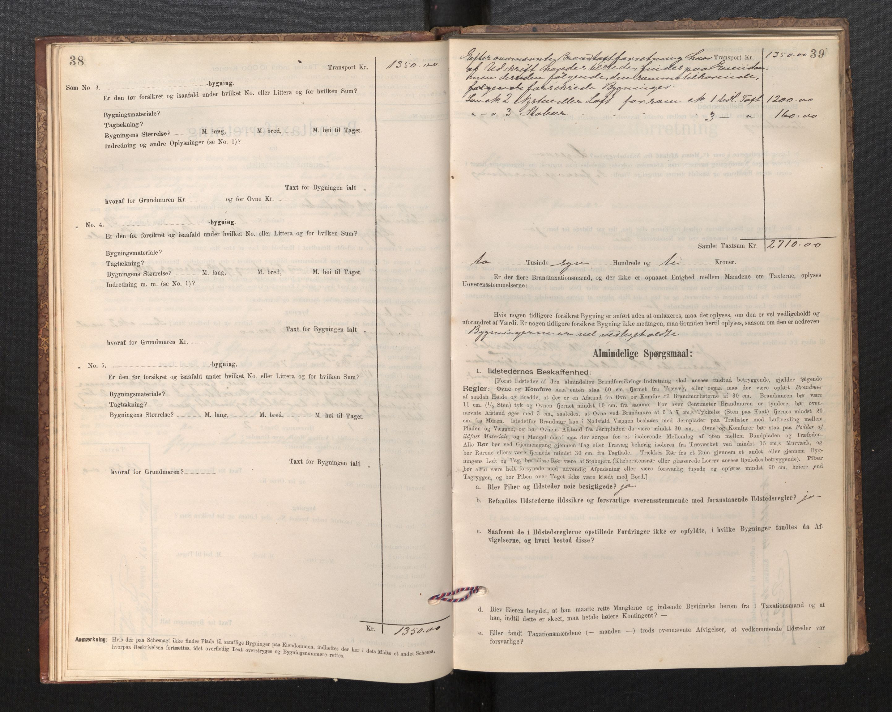 Lensmannen i Gloppen og Breim, SAB/A-27801/0012/L0003: Branntakstprotokoll, skjematakst, 1894-1931, p. 38-39