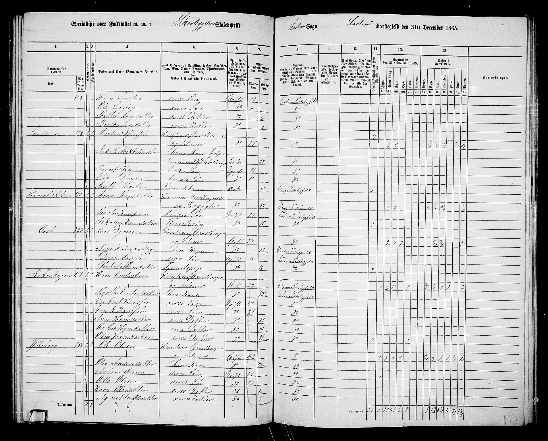 RA, 1865 census for Løten, 1865, p. 117