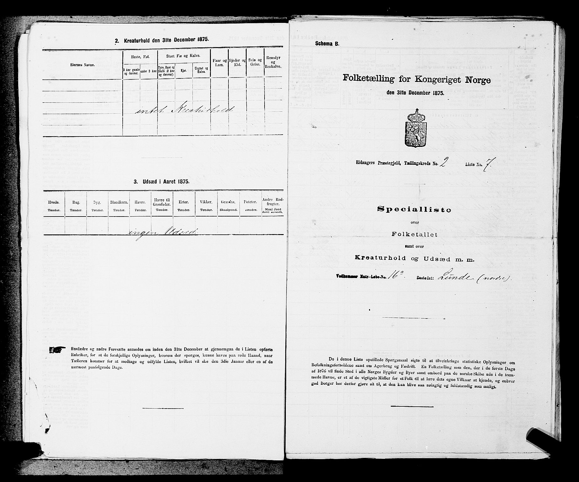 SAKO, 1875 census for 0813P Eidanger, 1875, p. 276