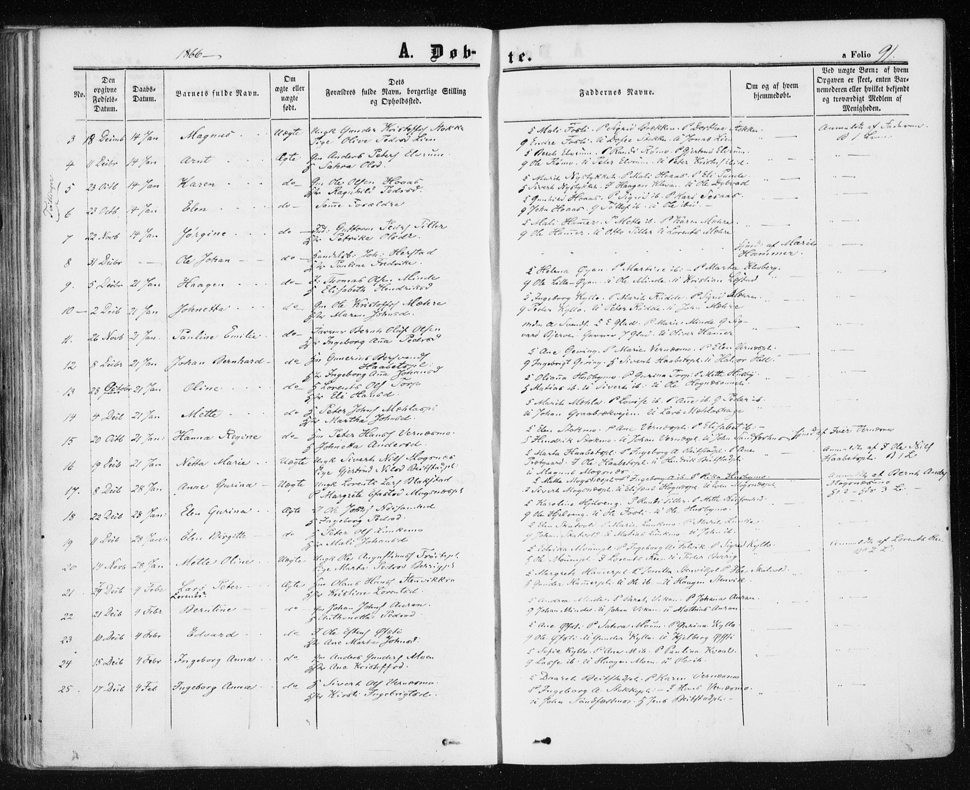 Ministerialprotokoller, klokkerbøker og fødselsregistre - Nord-Trøndelag, SAT/A-1458/709/L0075: Parish register (official) no. 709A15, 1859-1870, p. 91