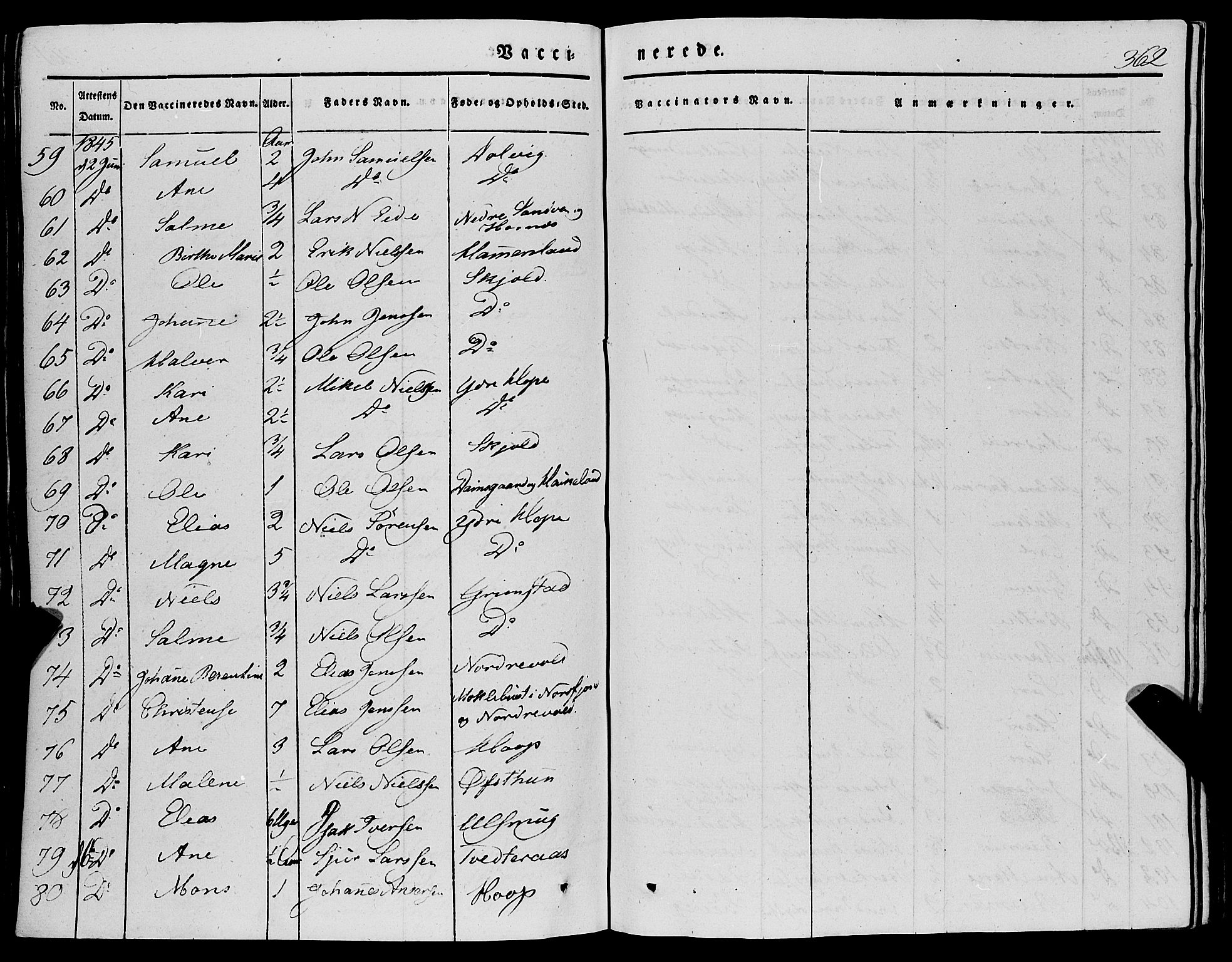 Fana Sokneprestembete, AV/SAB-A-75101/H/Haa/Haaa/L0008: Parish register (official) no. A 8, 1829-1851, p. 362