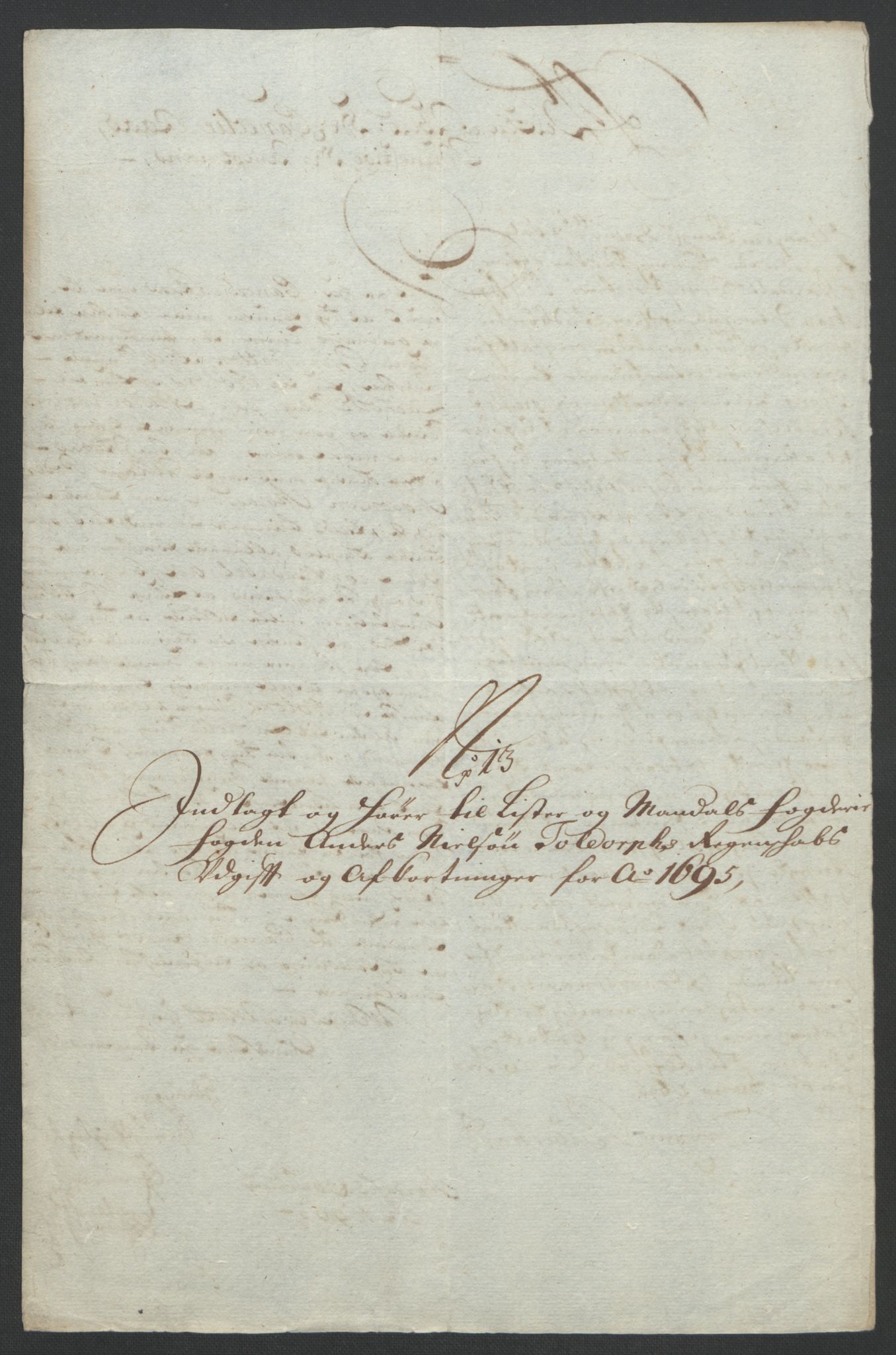 Rentekammeret inntil 1814, Reviderte regnskaper, Fogderegnskap, AV/RA-EA-4092/R43/L2545: Fogderegnskap Lista og Mandal, 1694-1695, p. 360