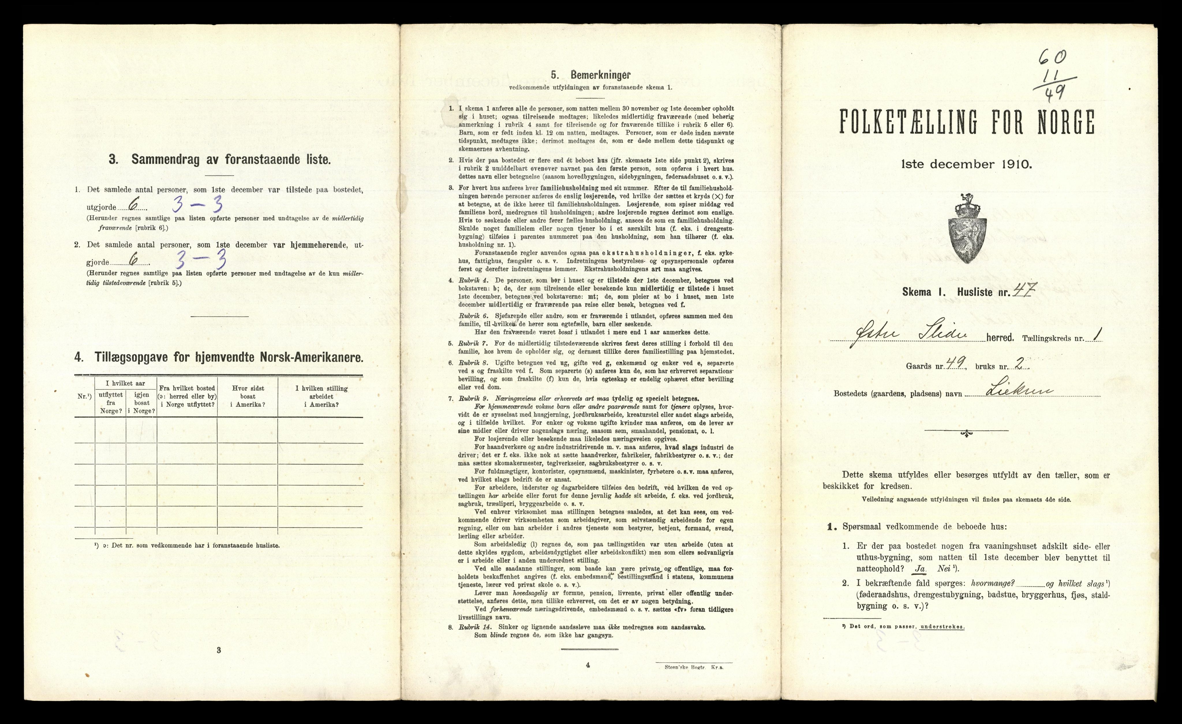 RA, 1910 census for Øystre Slidre, 1910, p. 132