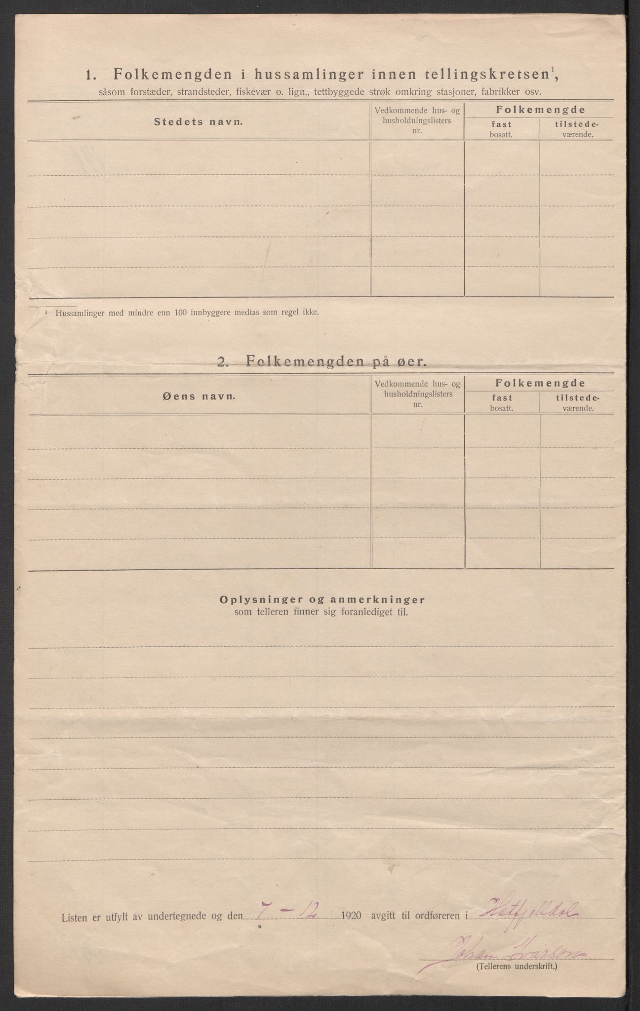 SAT, 1920 census for Hattfjelldal, 1920, p. 29