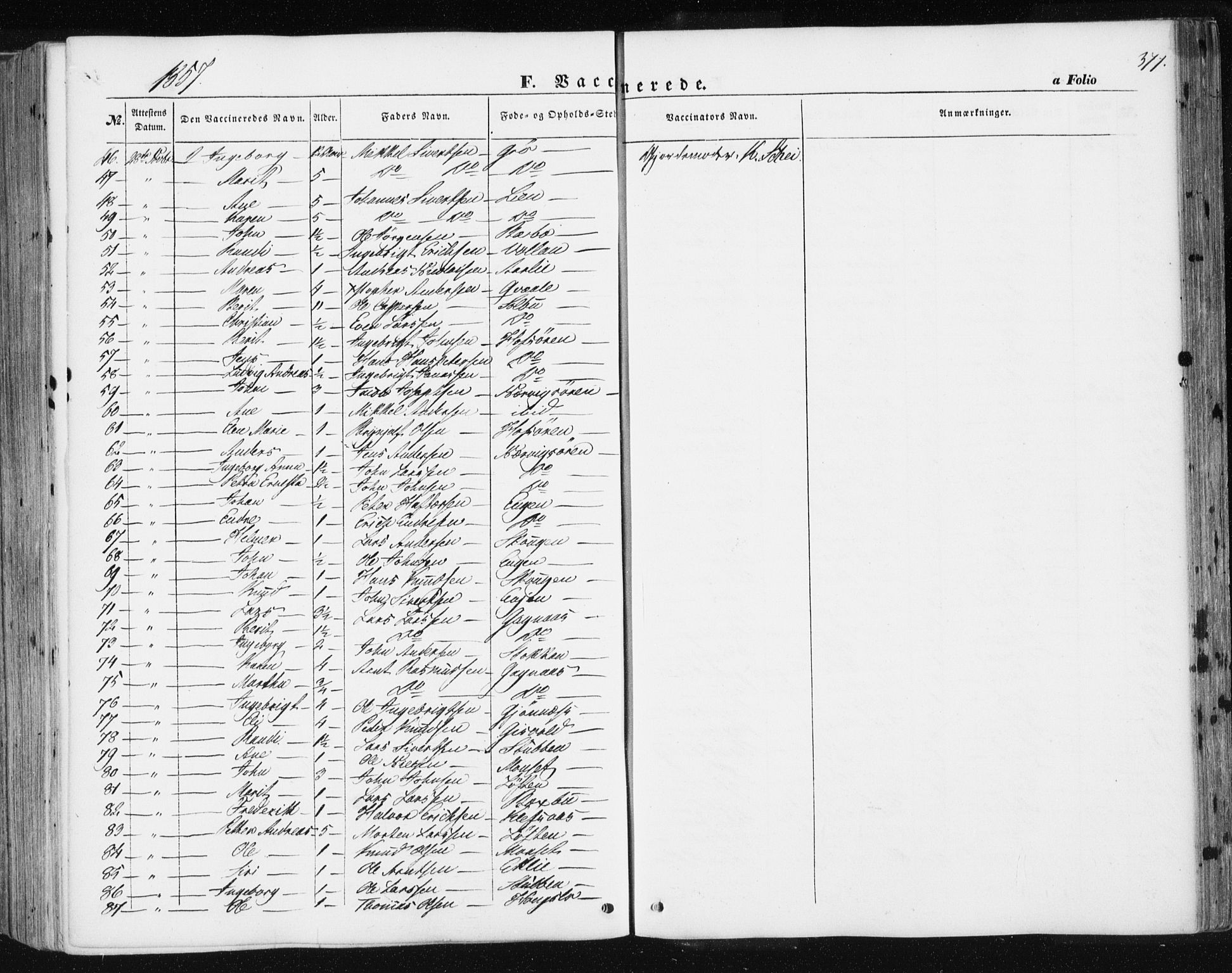 Ministerialprotokoller, klokkerbøker og fødselsregistre - Sør-Trøndelag, SAT/A-1456/668/L0806: Parish register (official) no. 668A06, 1854-1869, p. 377