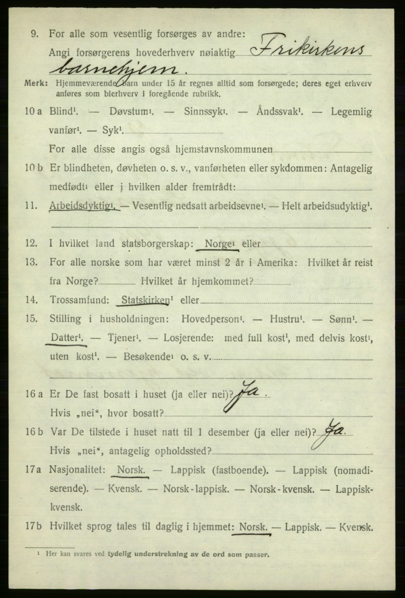SATØ, 1920 census for Talvik, 1920, p. 5353