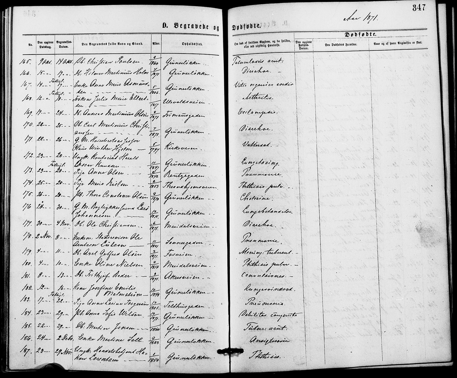 Gamle Aker prestekontor Kirkebøker, AV/SAO-A-10617a/G/L0003: Parish register (copy) no. 3, 1869-1874, p. 347